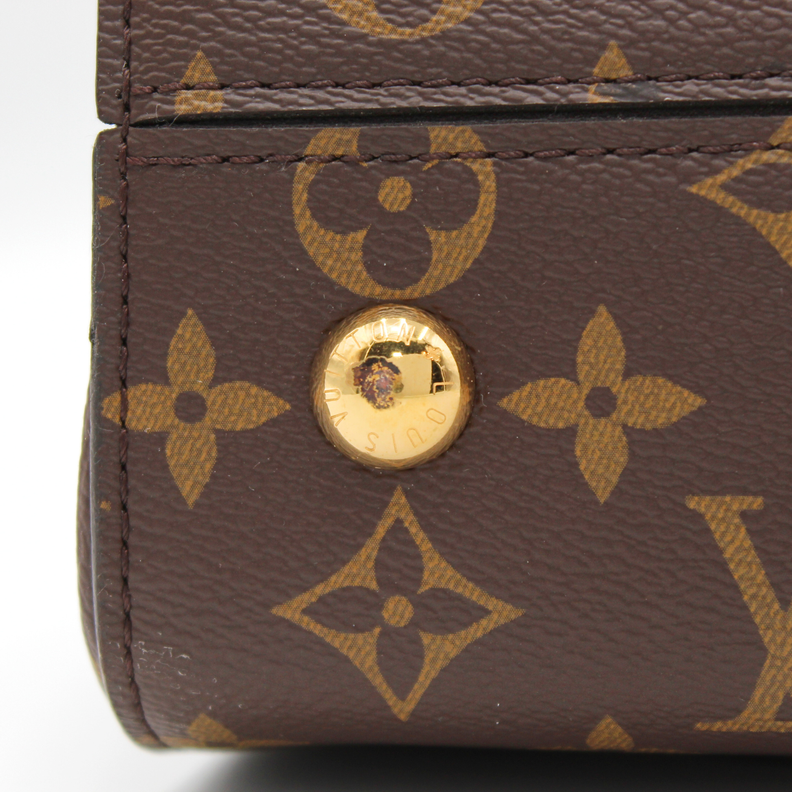 Cluny MM Monogram Coated Canvas Marron Hand Bag