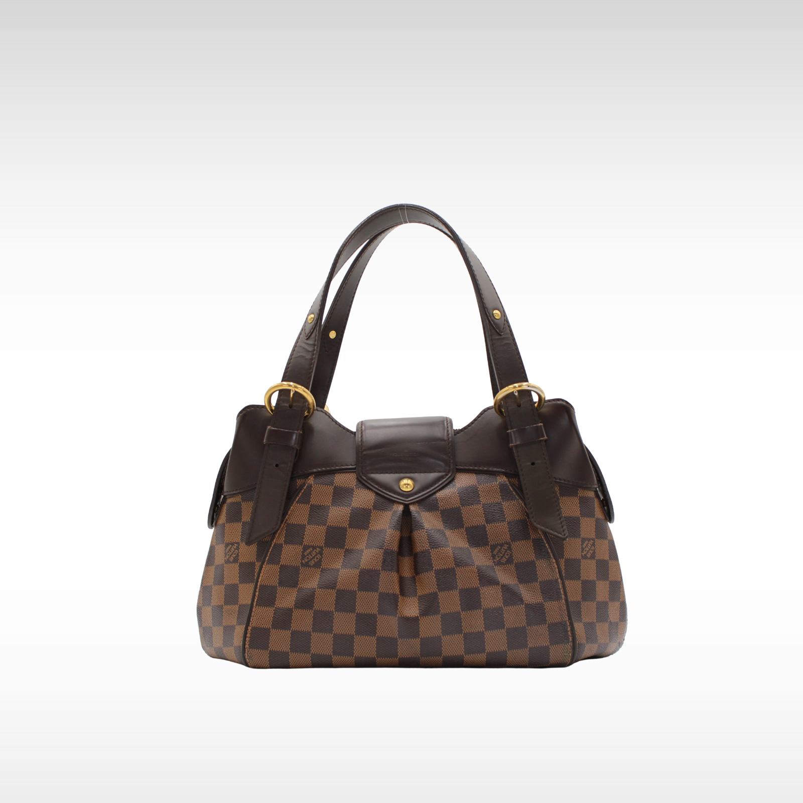 Sistina PM Damier Coated Canvas Ebene Shoulder Bag