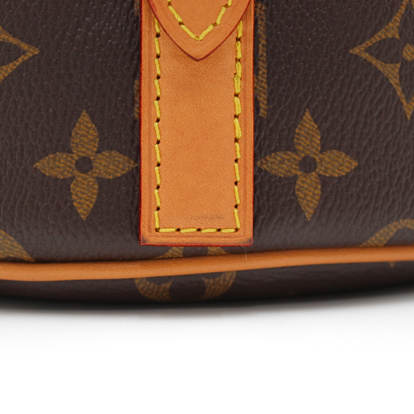 Tambourin Monogram Coated Canvas Marron Cross Body Bag