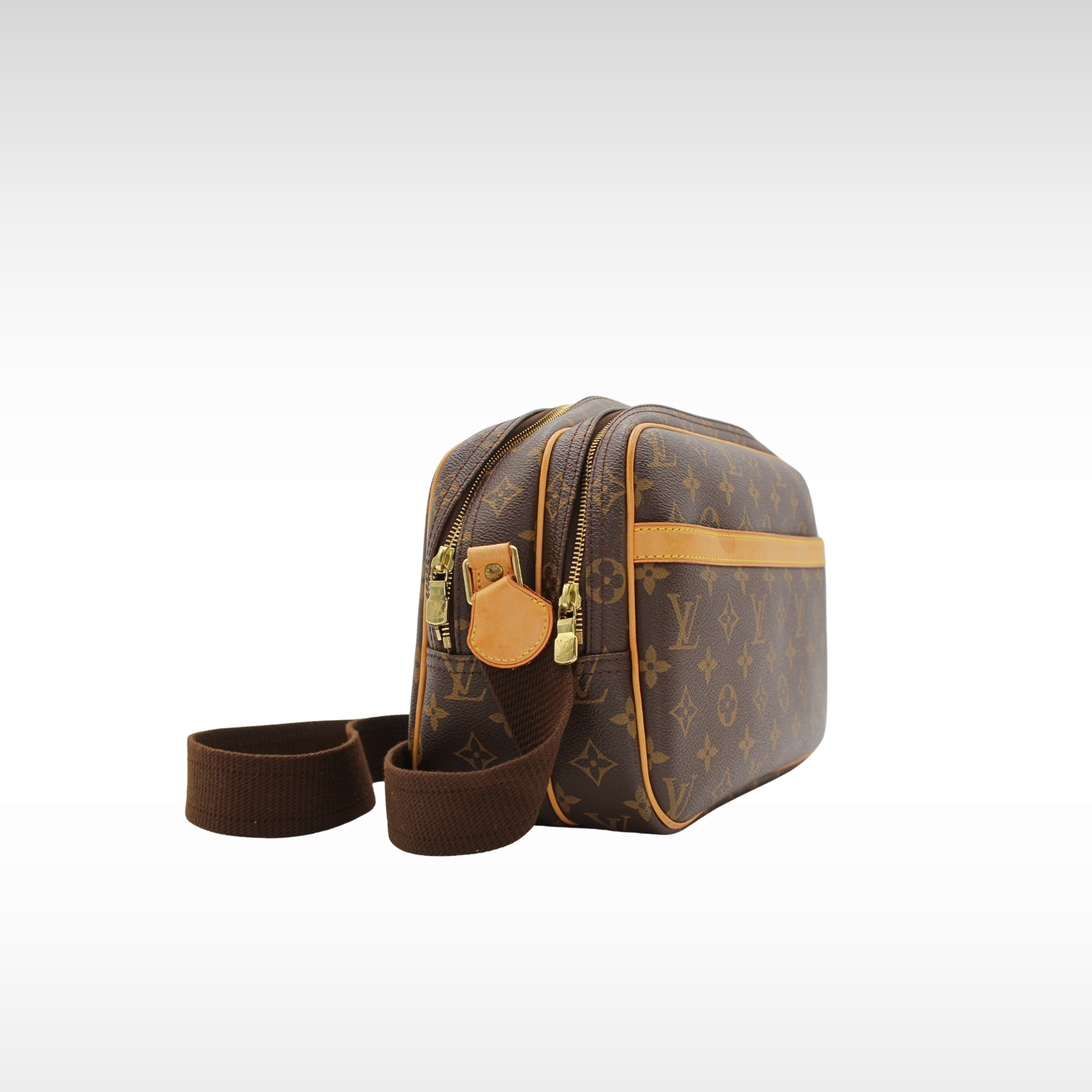 Reporter 28 Monogram Coated Canvas Marron Cross Body Bag