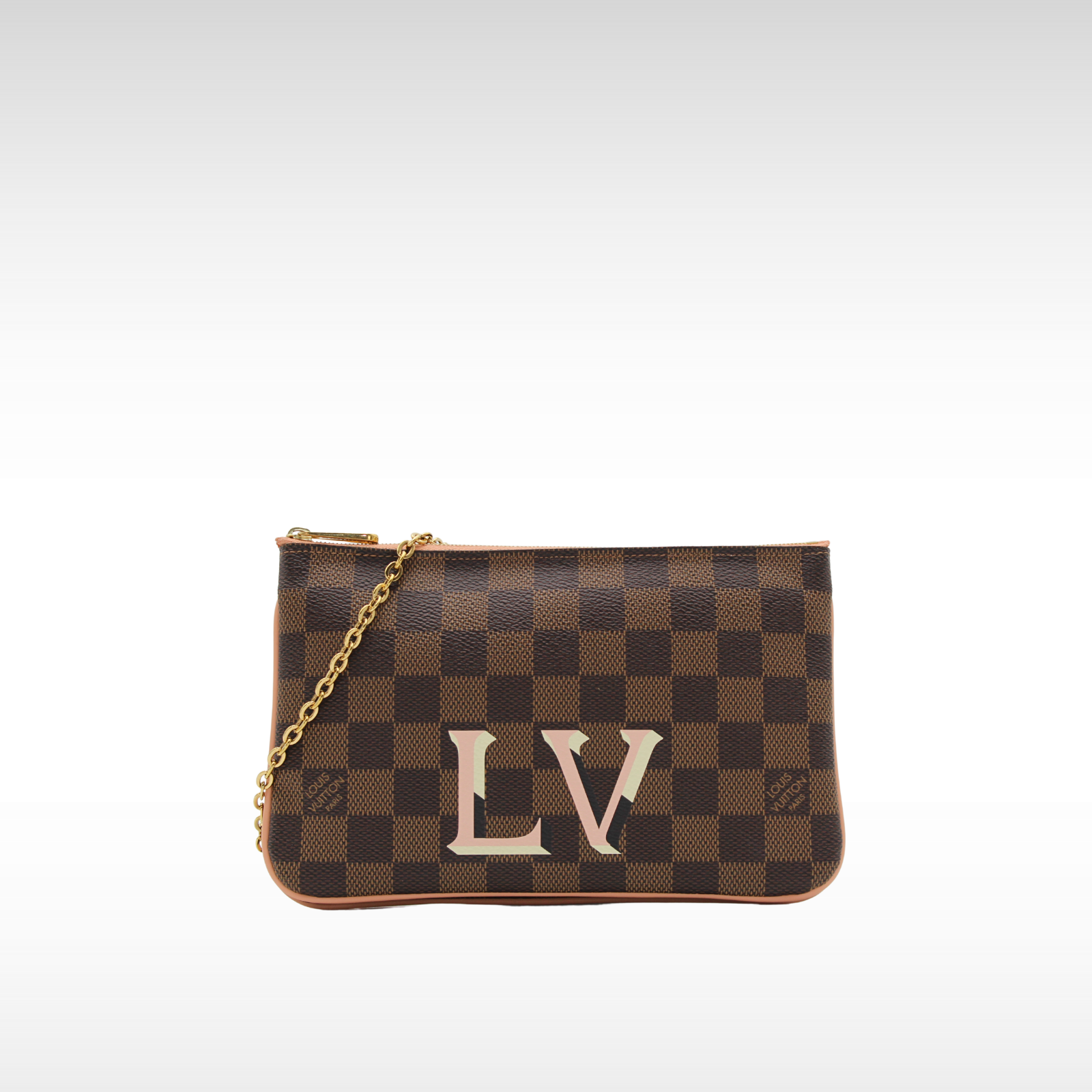 Pochette Double Zip Damier Crossbody Bag