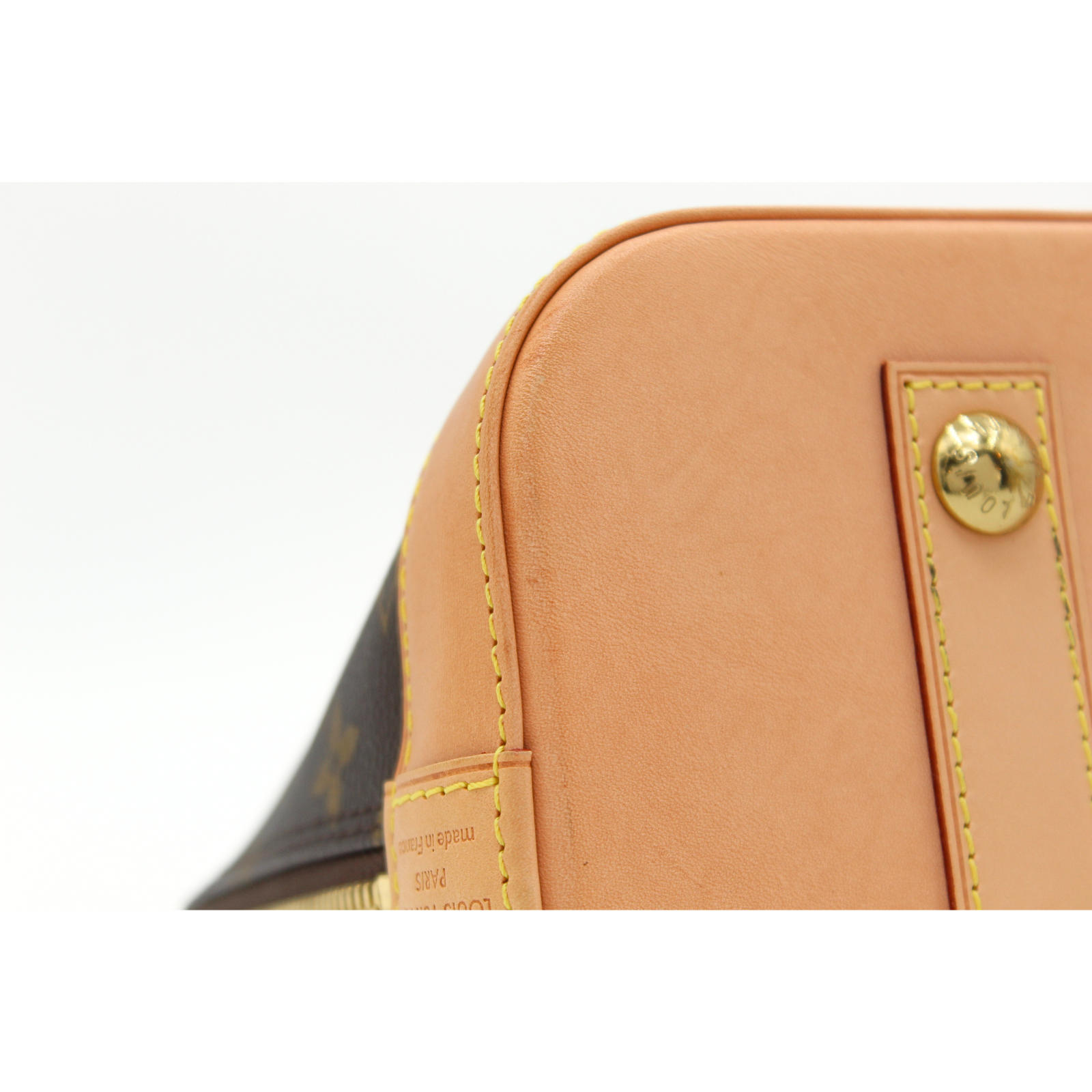 Alma PM Monogram Coated Canvas Marron Hand Bag