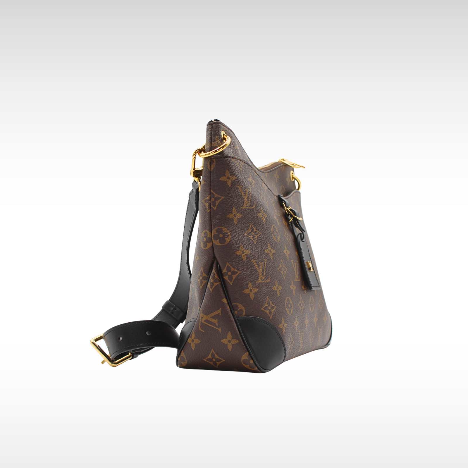 Odeon MM Monogram Coated Canvas Marron Shoulder Bag