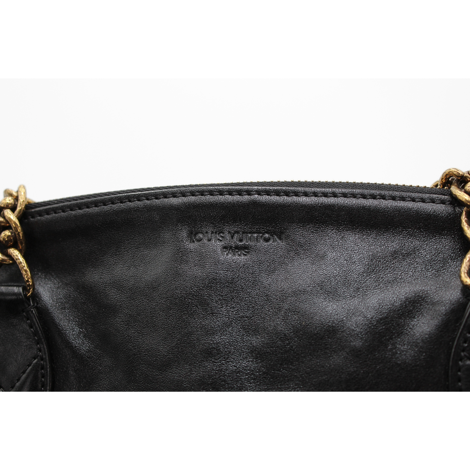 Lockit Chain 2013AW Calf Black Hand Bag