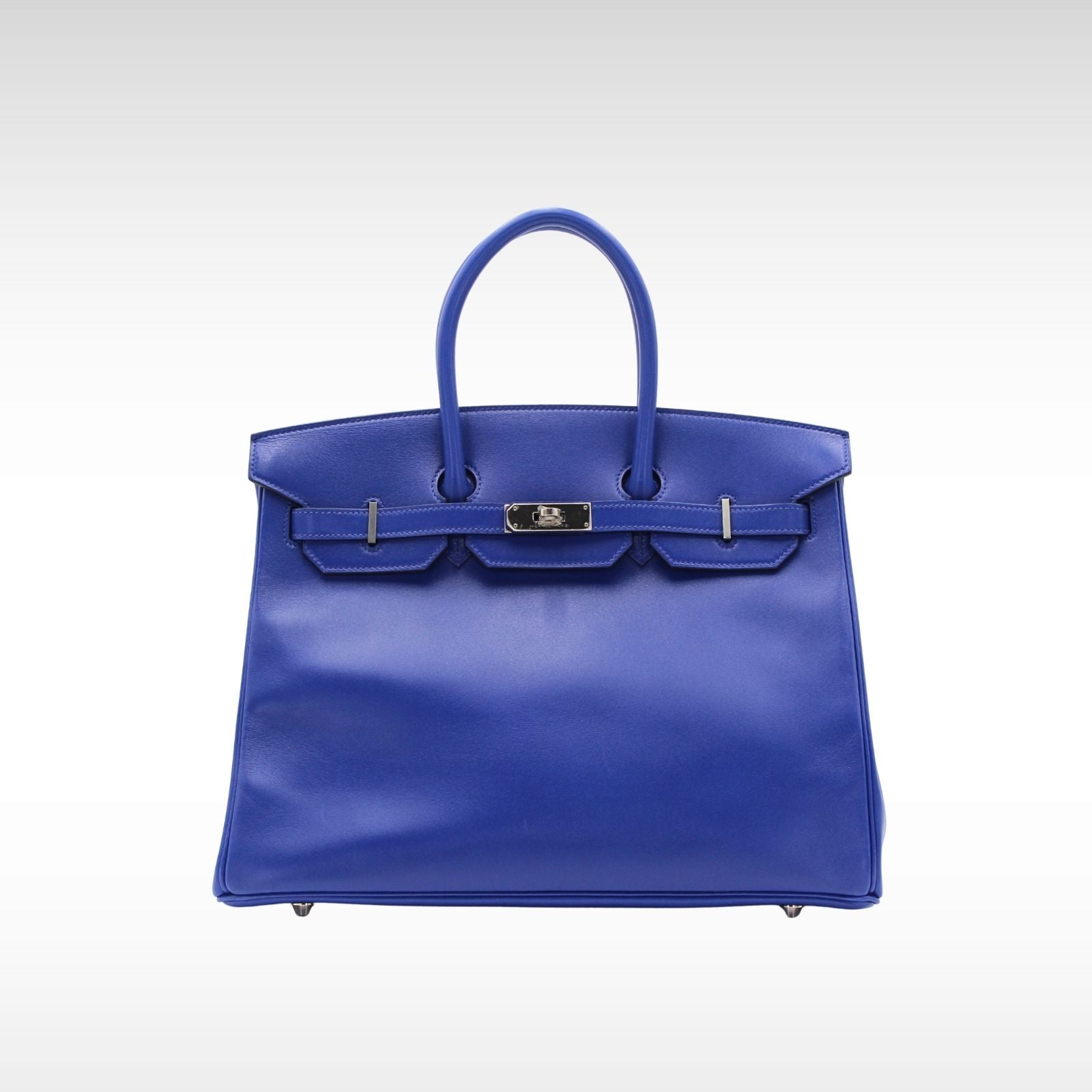 Birkin 35 Tadelakt Blue Electrique