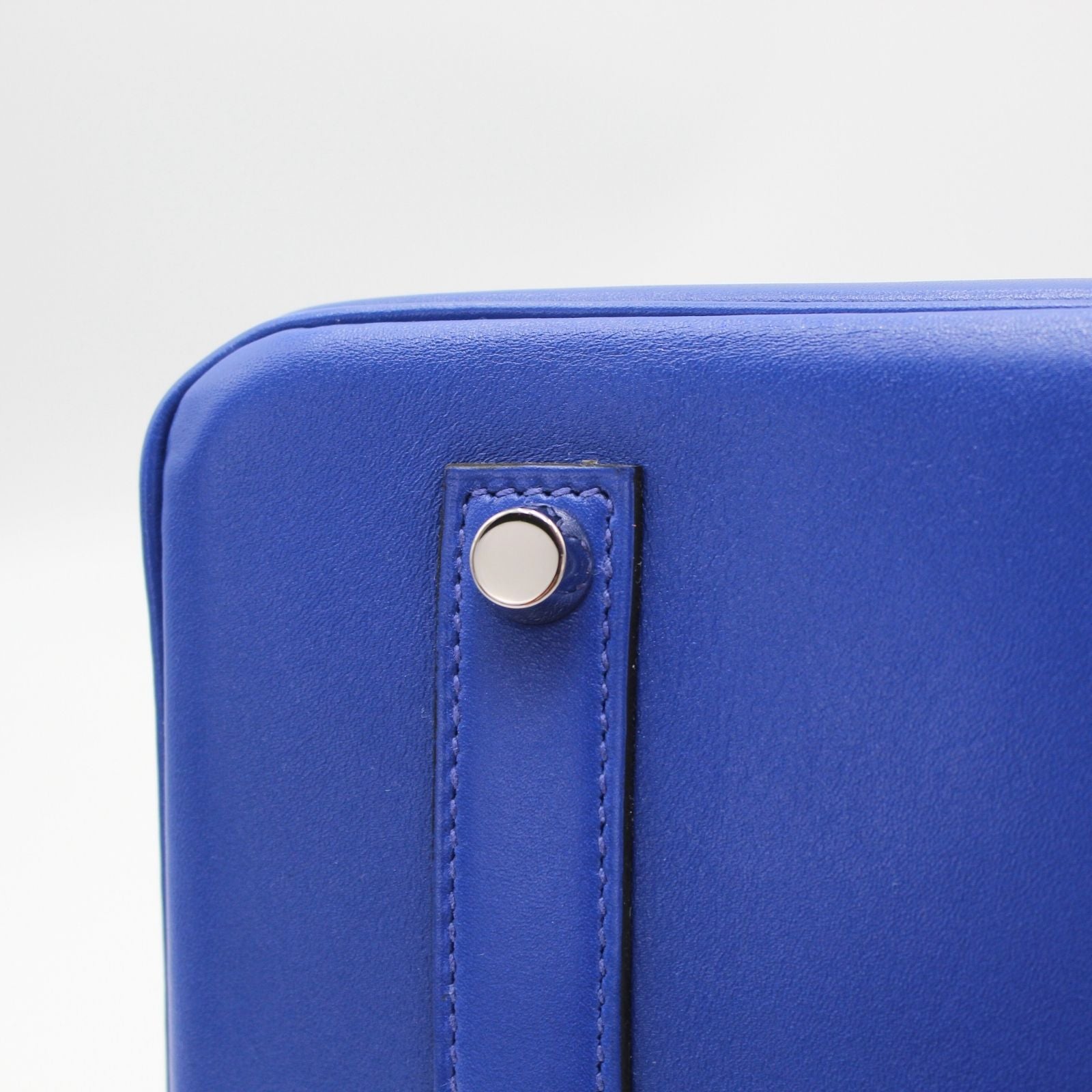 Birkin 35 Tadelakt Blue Electrique