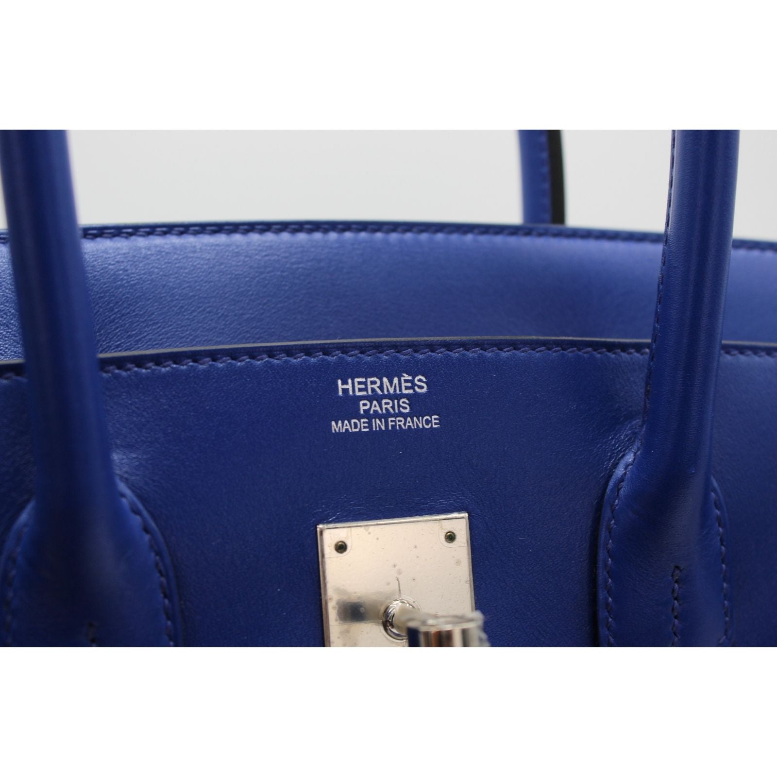 Birkin 35 Tadelakt Blue Electrique