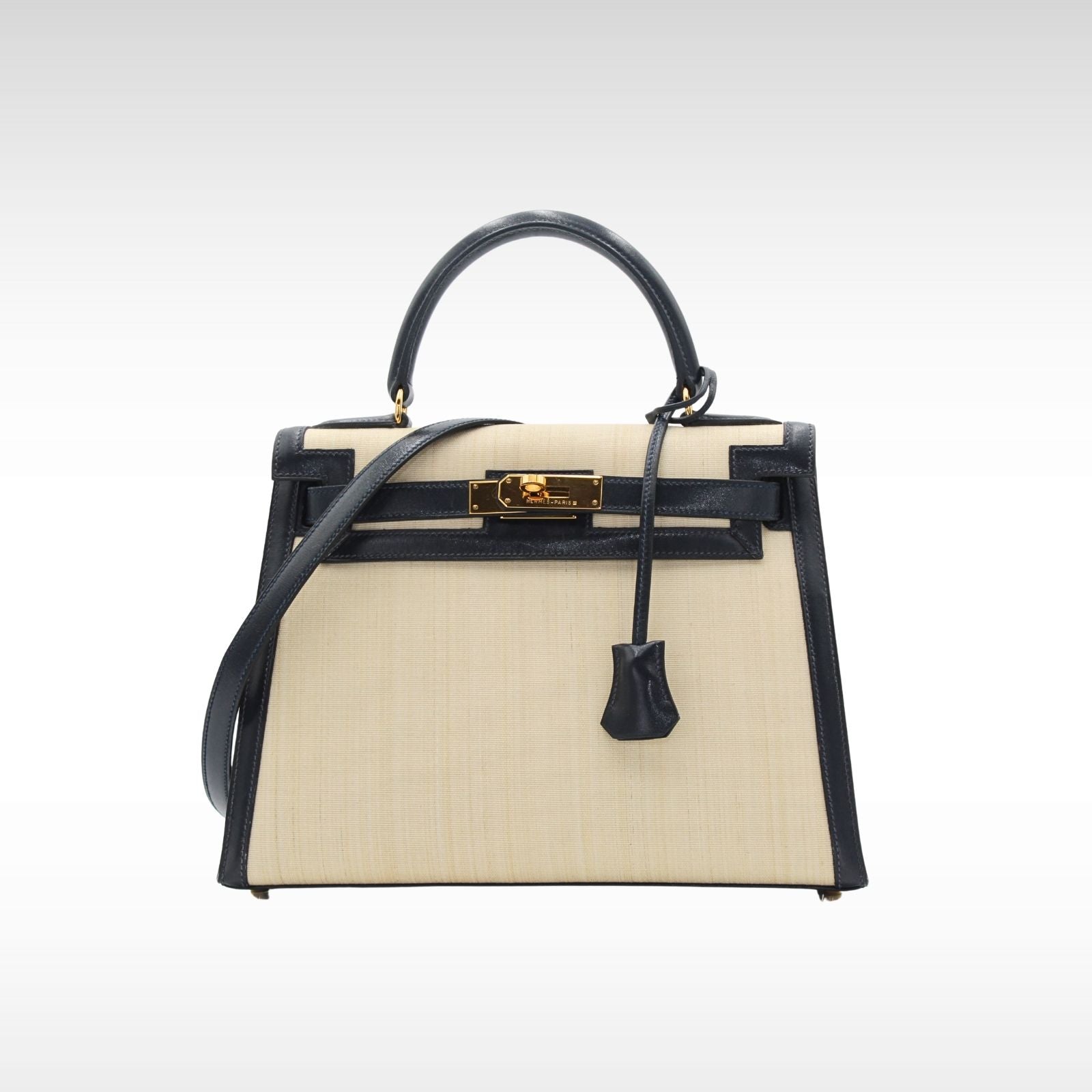 Kelly 28 Horse Hair Natural+Navy