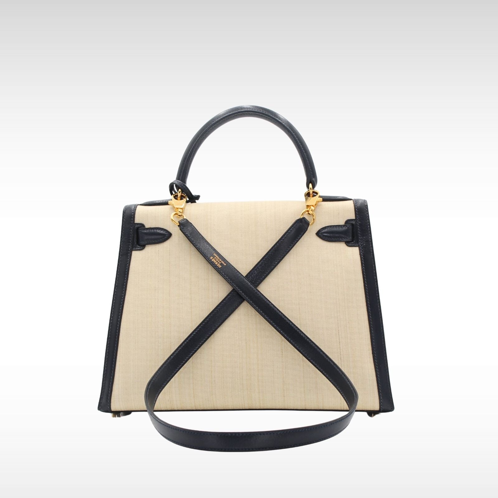 Kelly 28 Horse Hair Natural+Navy