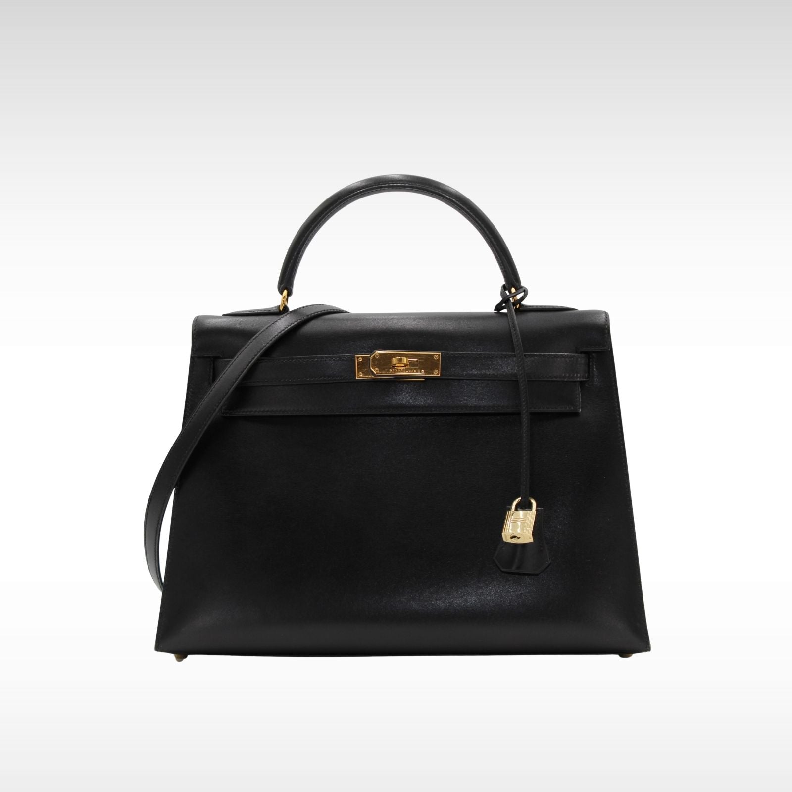 Kelly 32 Box calf Black