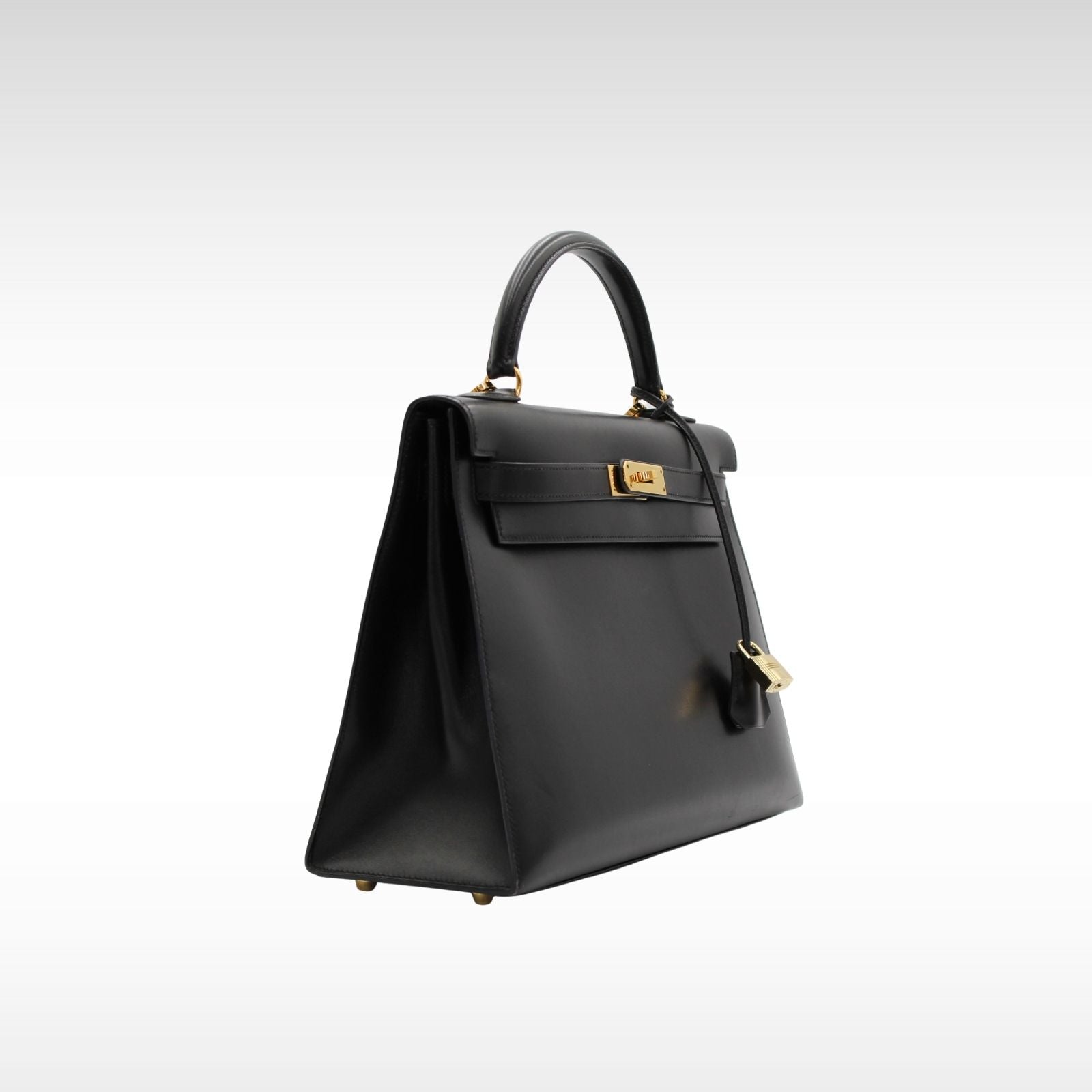Kelly 32 Box calf Black