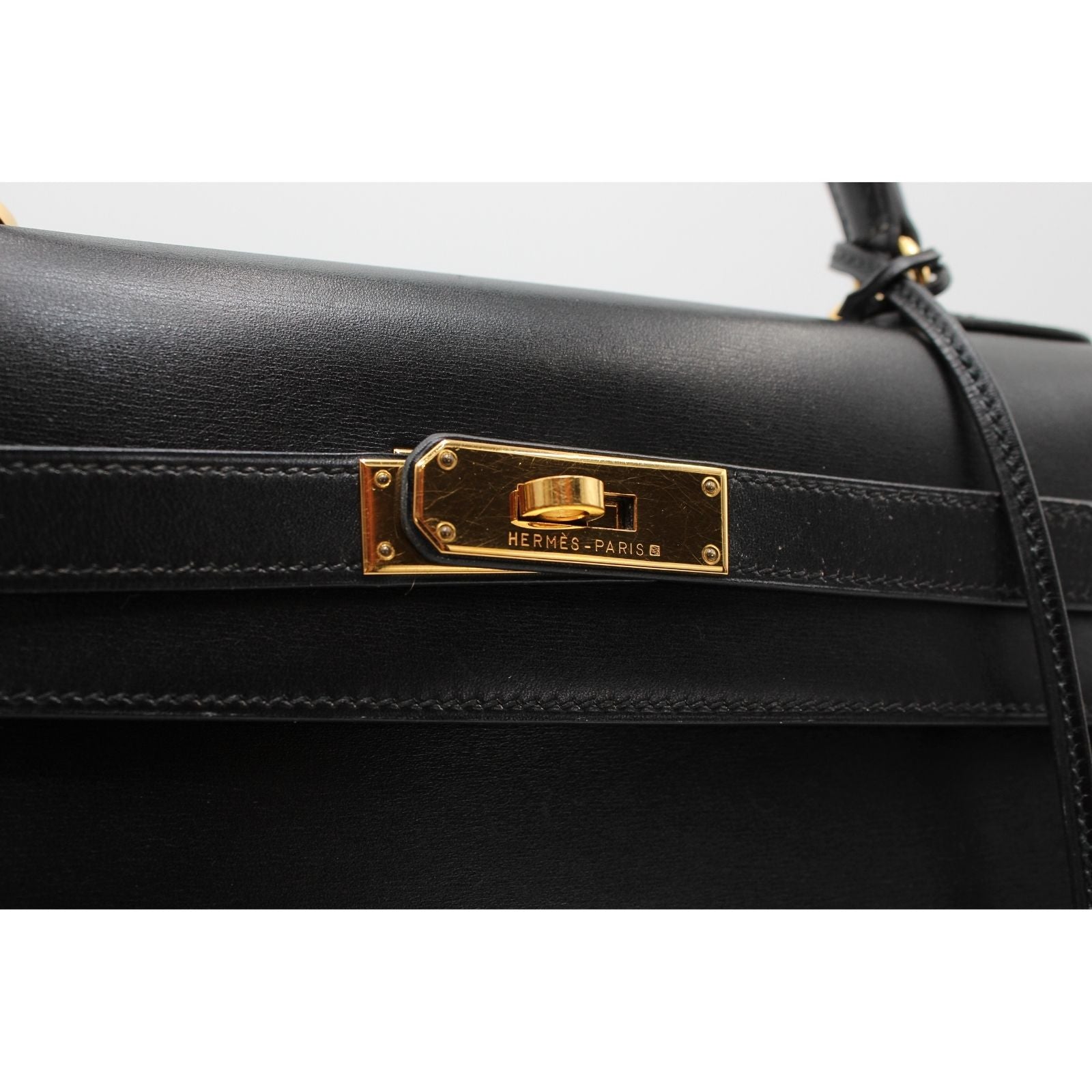 Kelly 32 Box calf Black