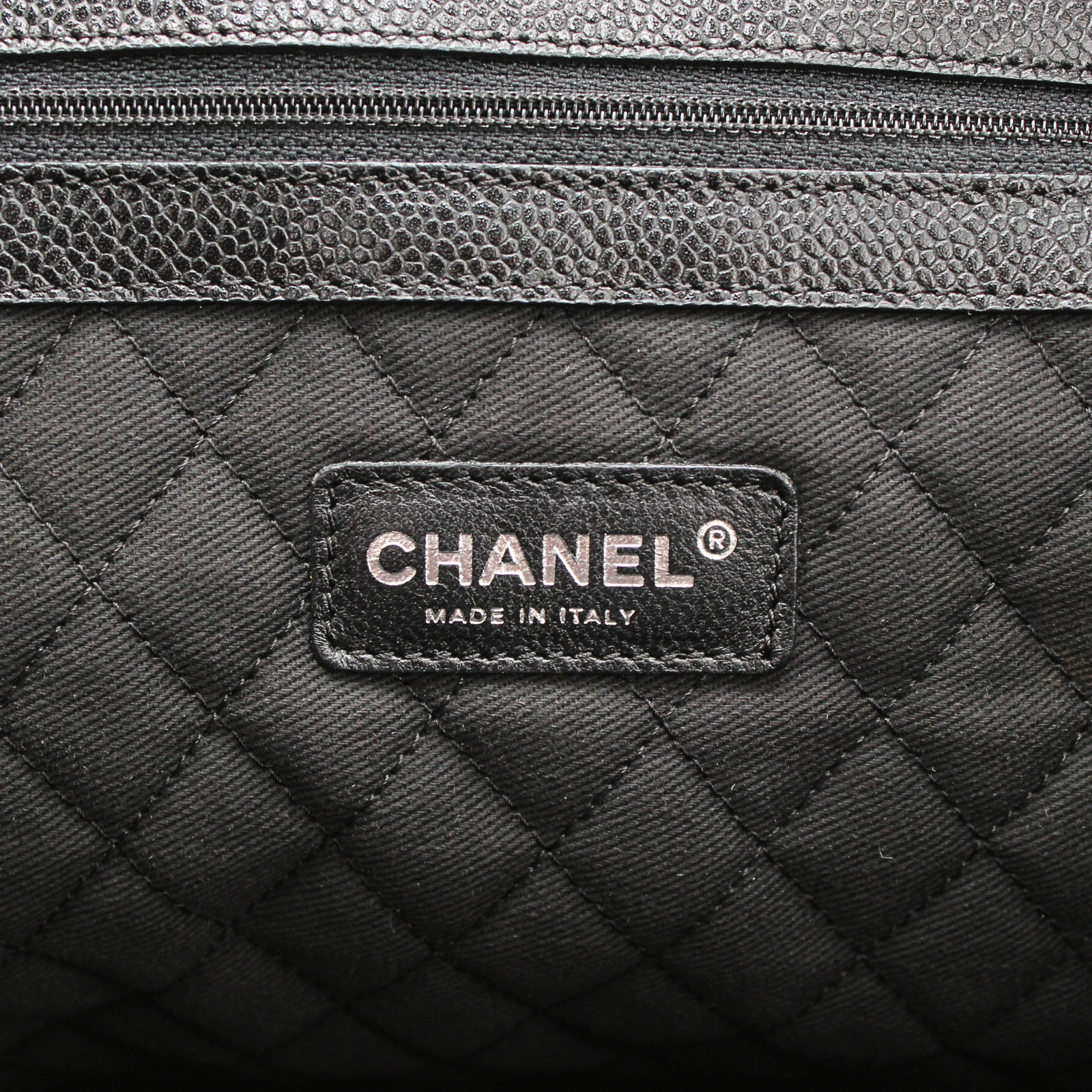 Black Coated Canvas Hand Bag