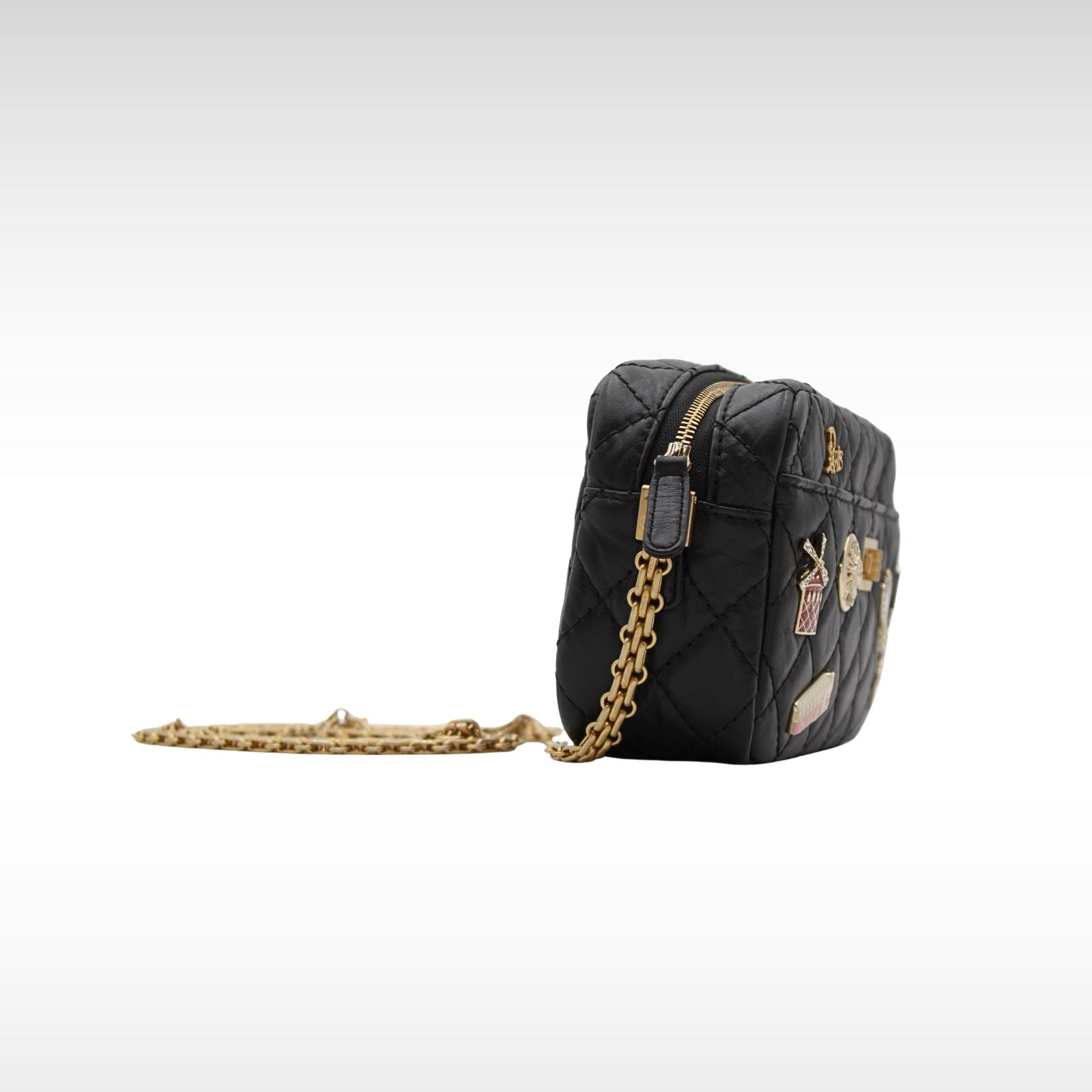 2.55 Calf Black Crossbody Bag