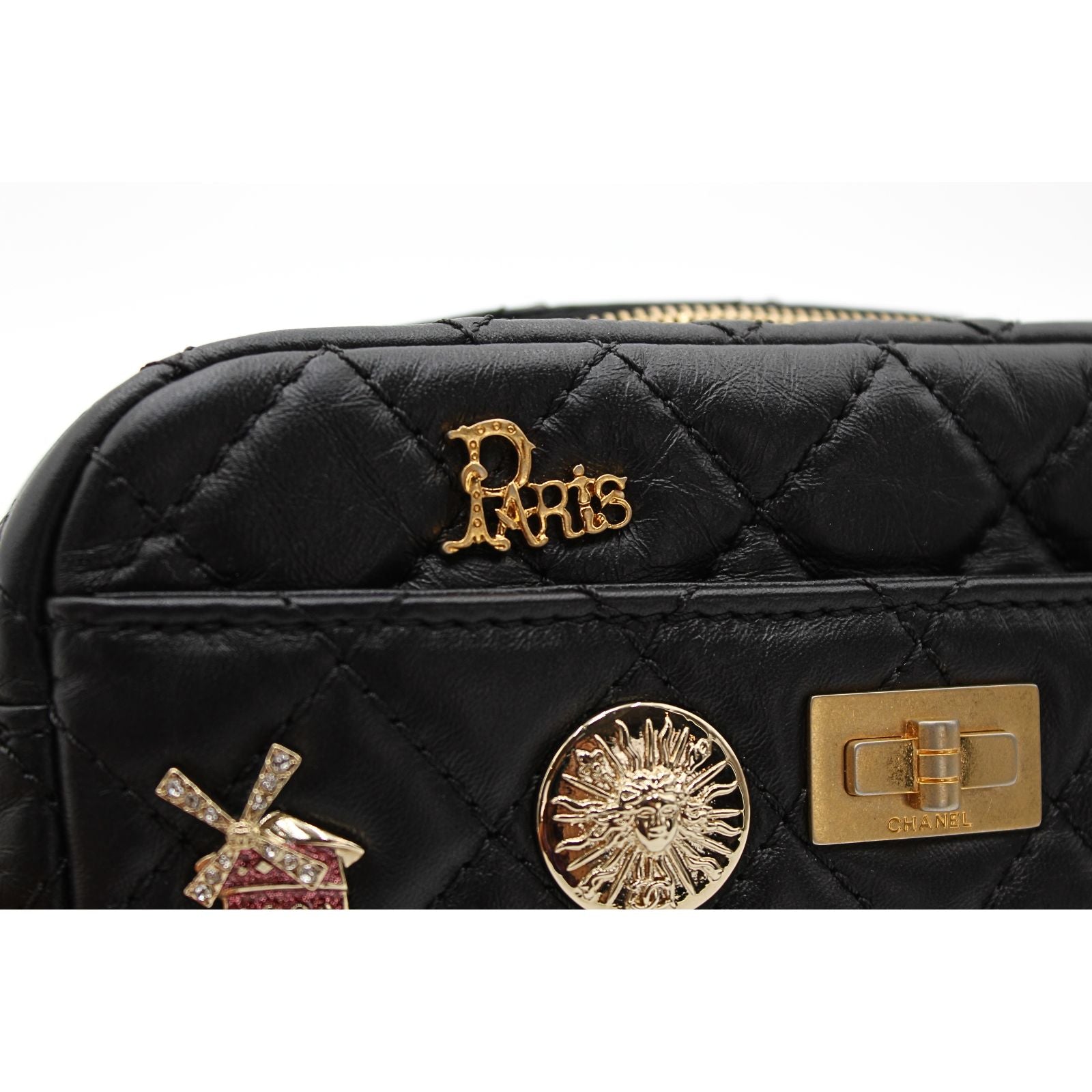 2.55 Calf Black Crossbody Bag