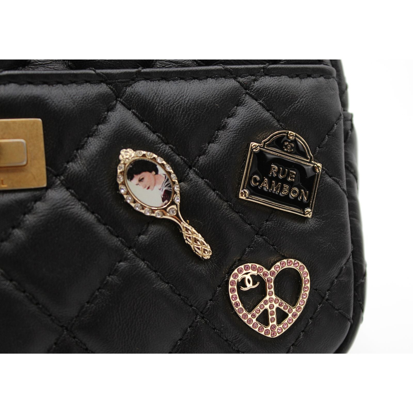 2.55 Calf Black Crossbody Bag