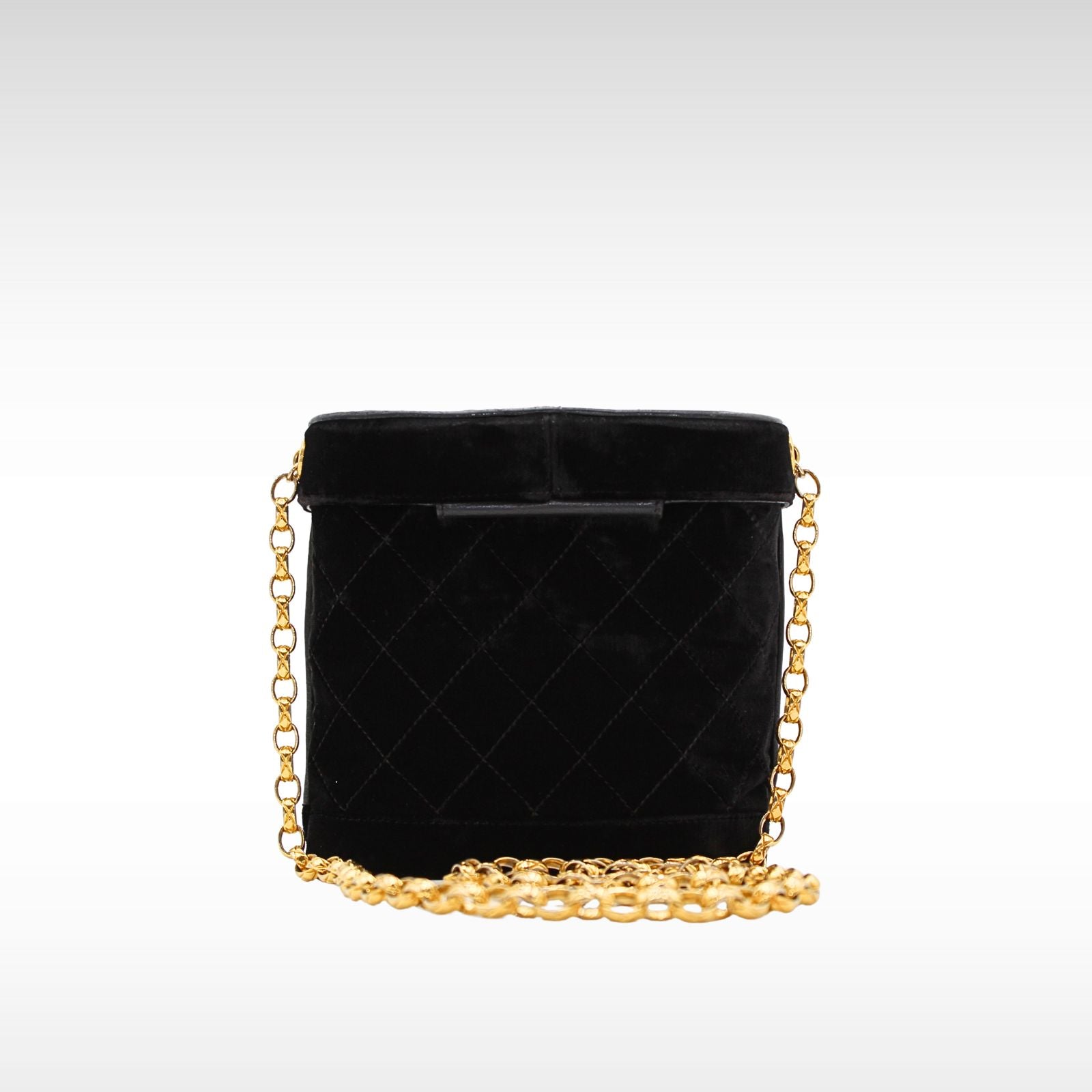 Velour Black Crossbody Bag