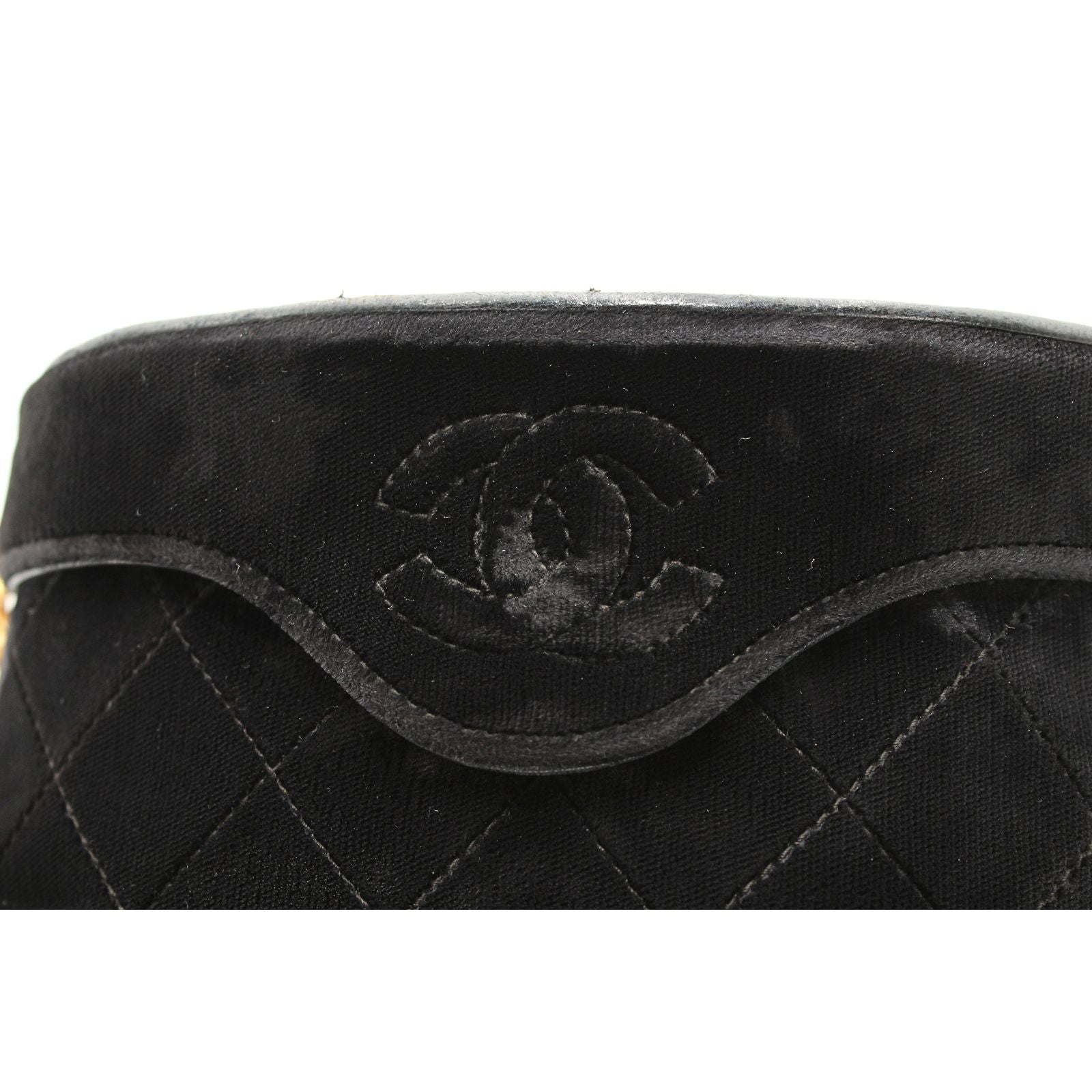 Velour Black Crossbody Bag