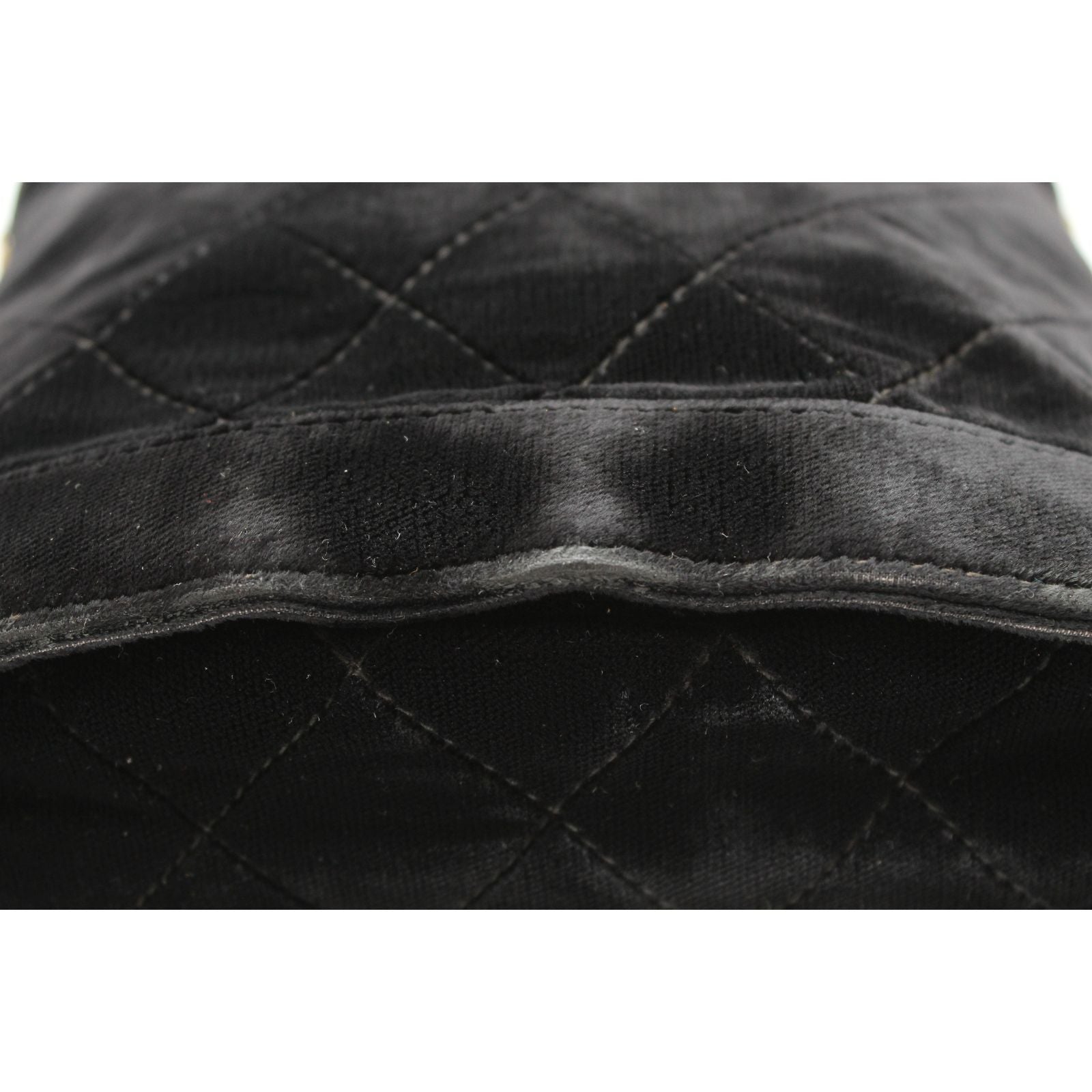 Velour Black Crossbody Bag