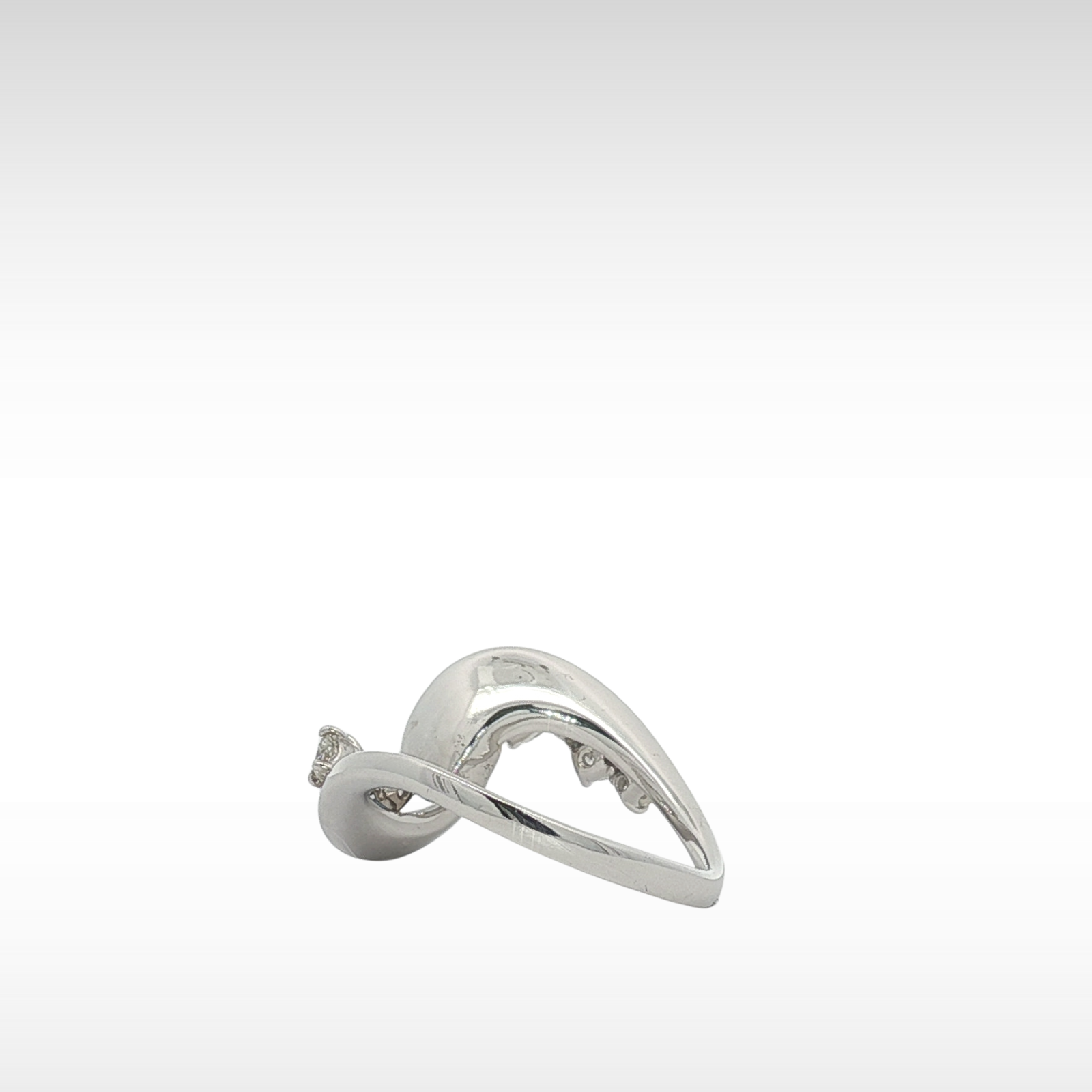 Aquamarine Diamond Ring White Gold 6.5