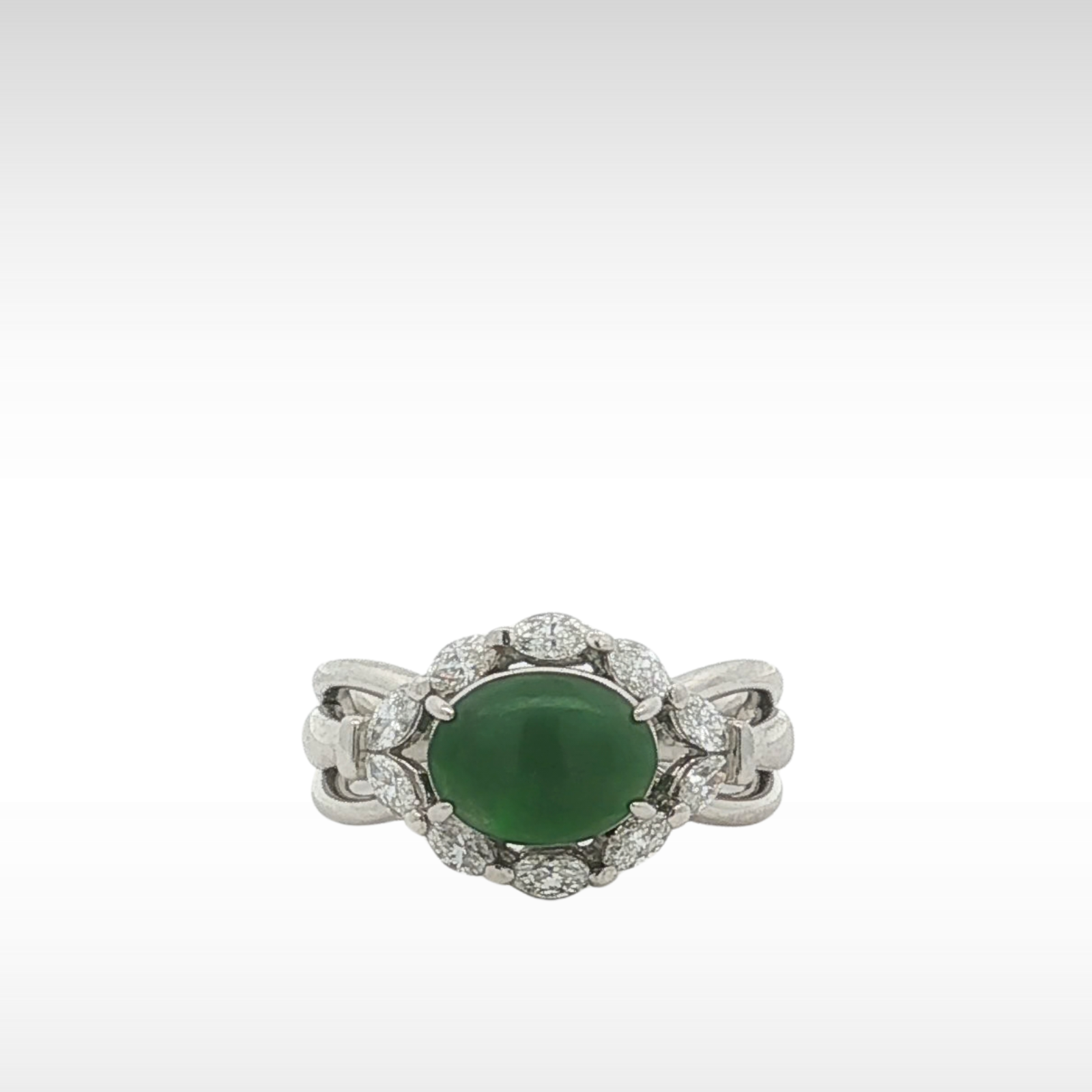 Jade Diamond Ring 6.5