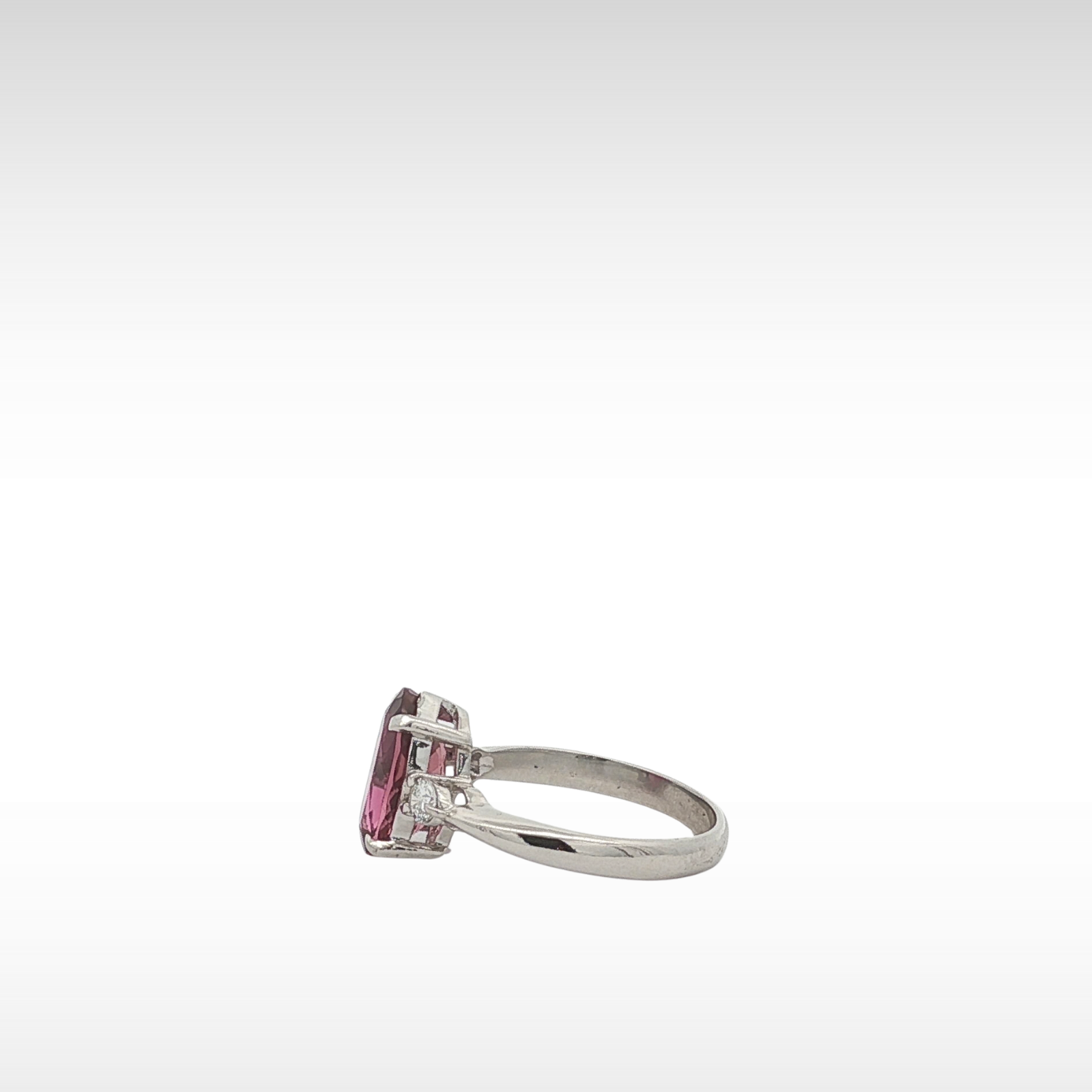 Pink Tourmaline Diamond PT Ring 5.75
