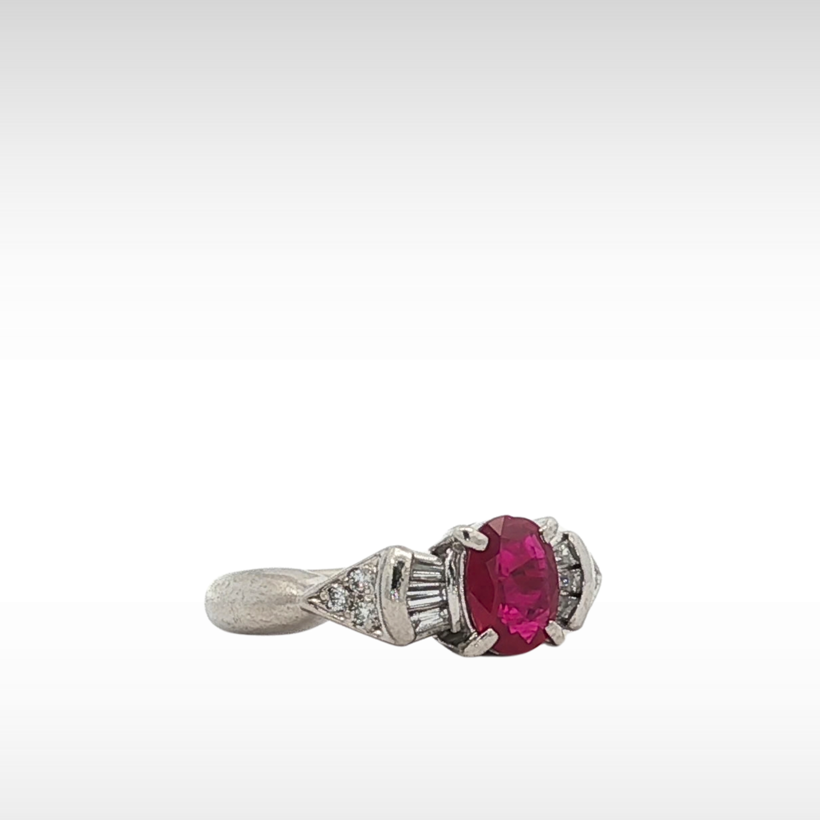 Ruby Diamond PT Ring 5.75