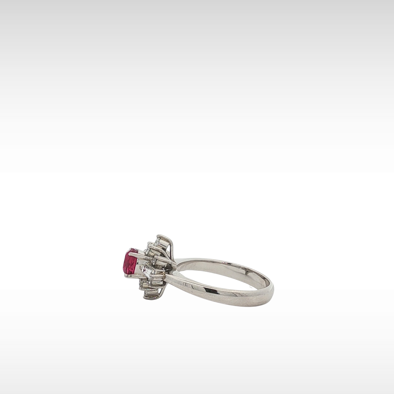 Ruby Diamond PT Ring 4.5