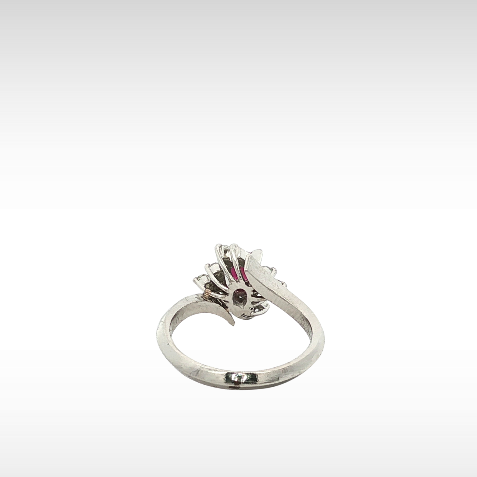 Ruby Diamond PT900 Ring 5.75