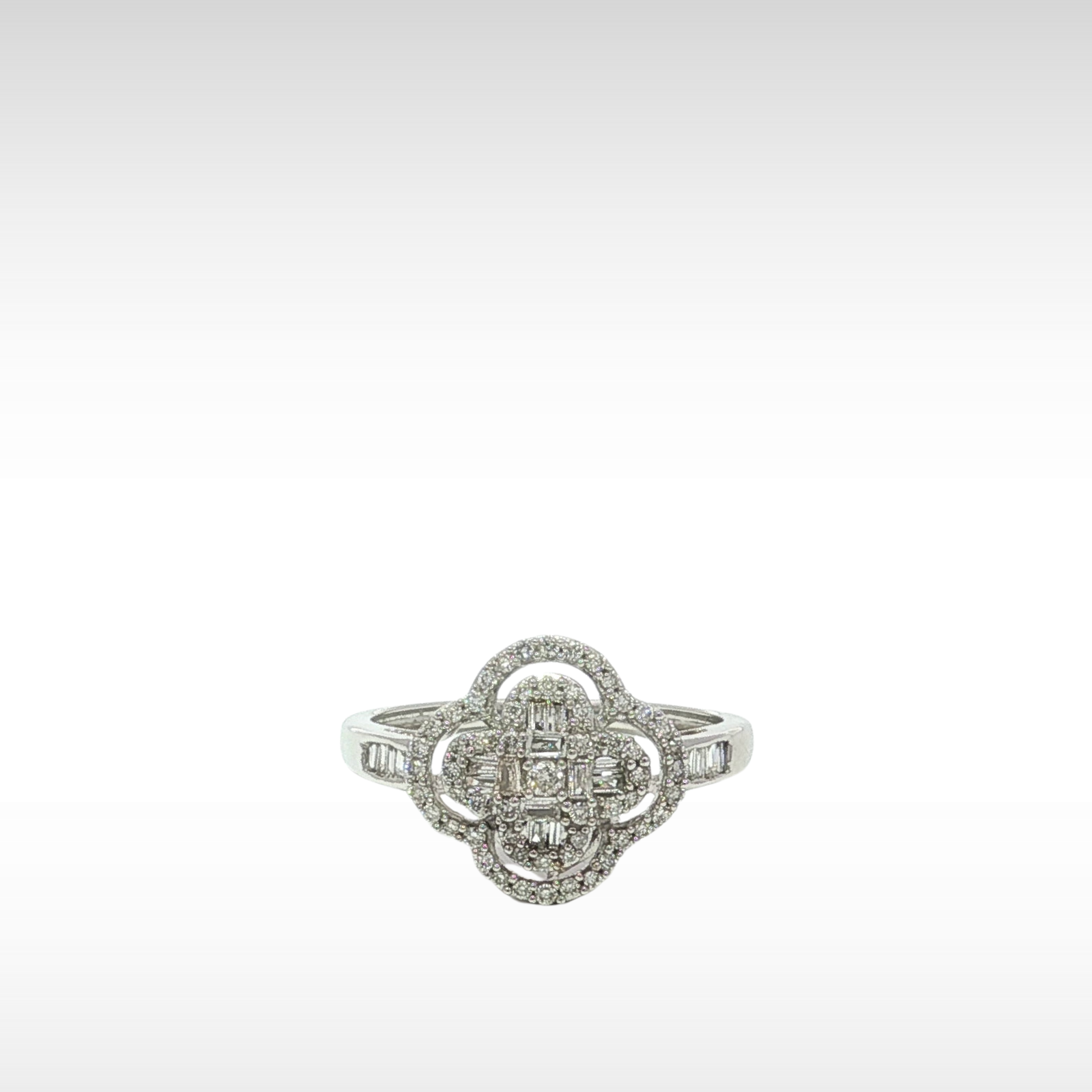 Diamond White Gold Ring 7.25