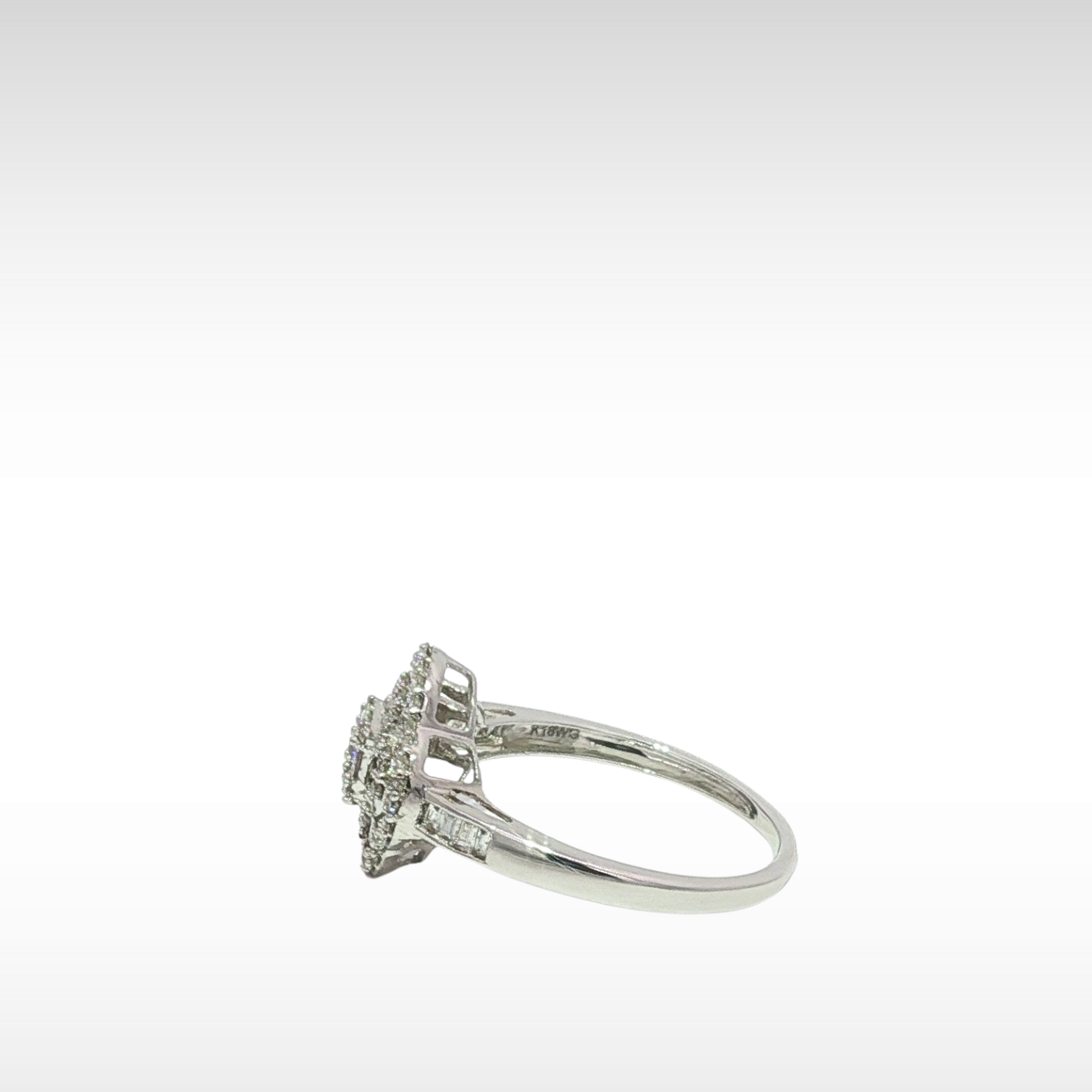 Diamond White Gold Ring 7.25