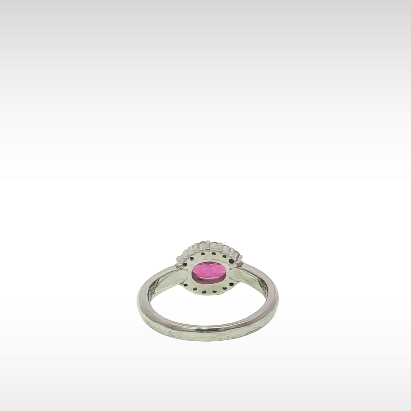 Tourmaline Diamond Platinum Ring 5.25