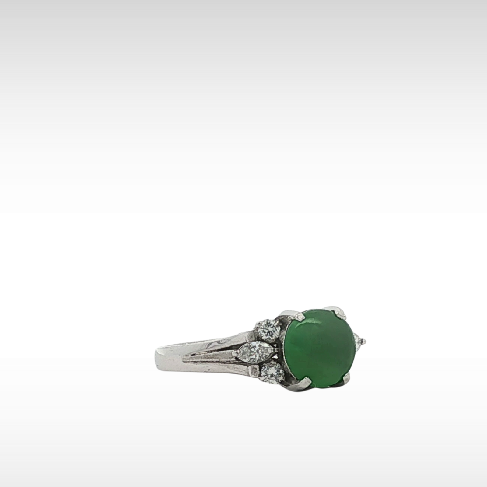Jade Diamond PT Ring 5.25