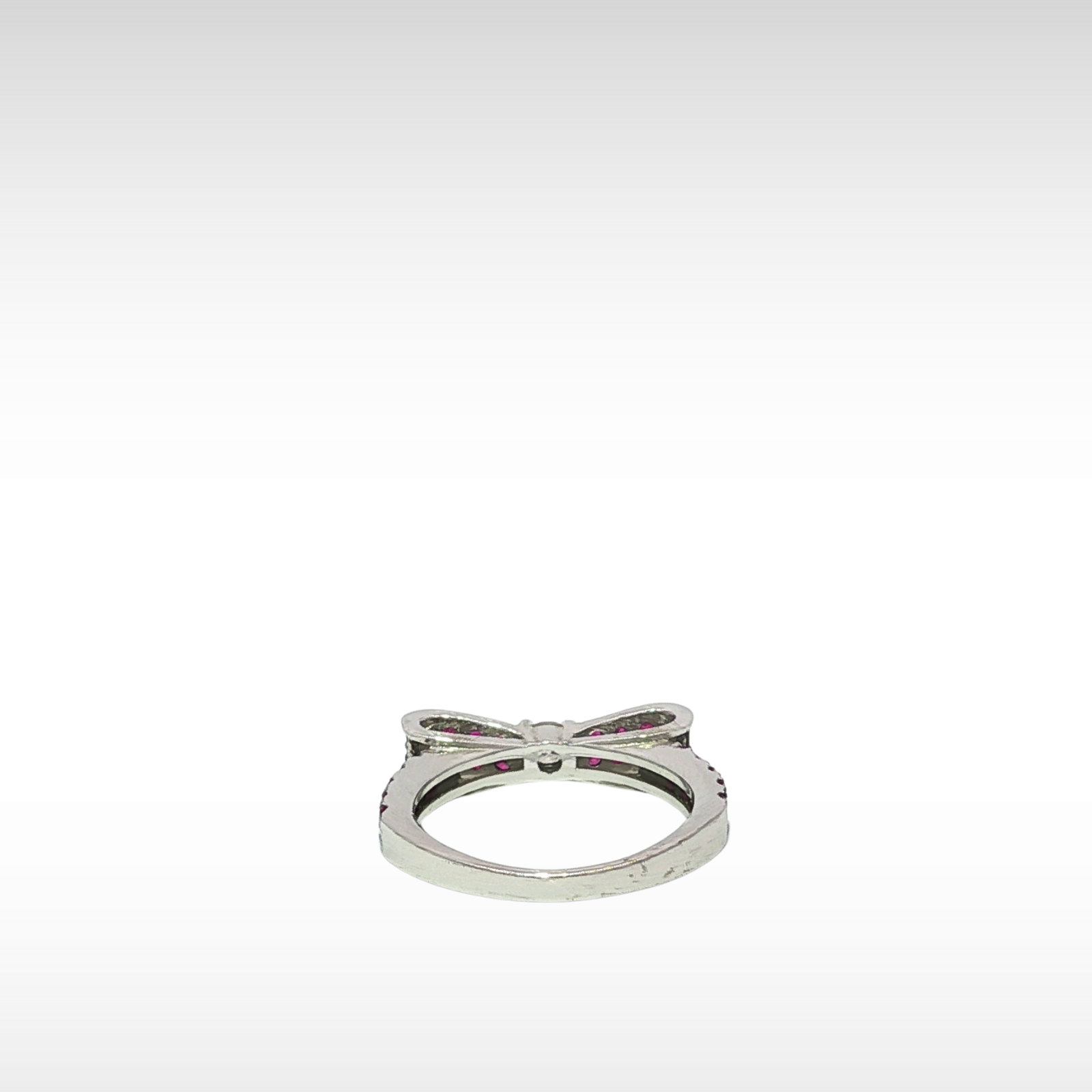 Ruby Diamond White Gold Ring 4.5