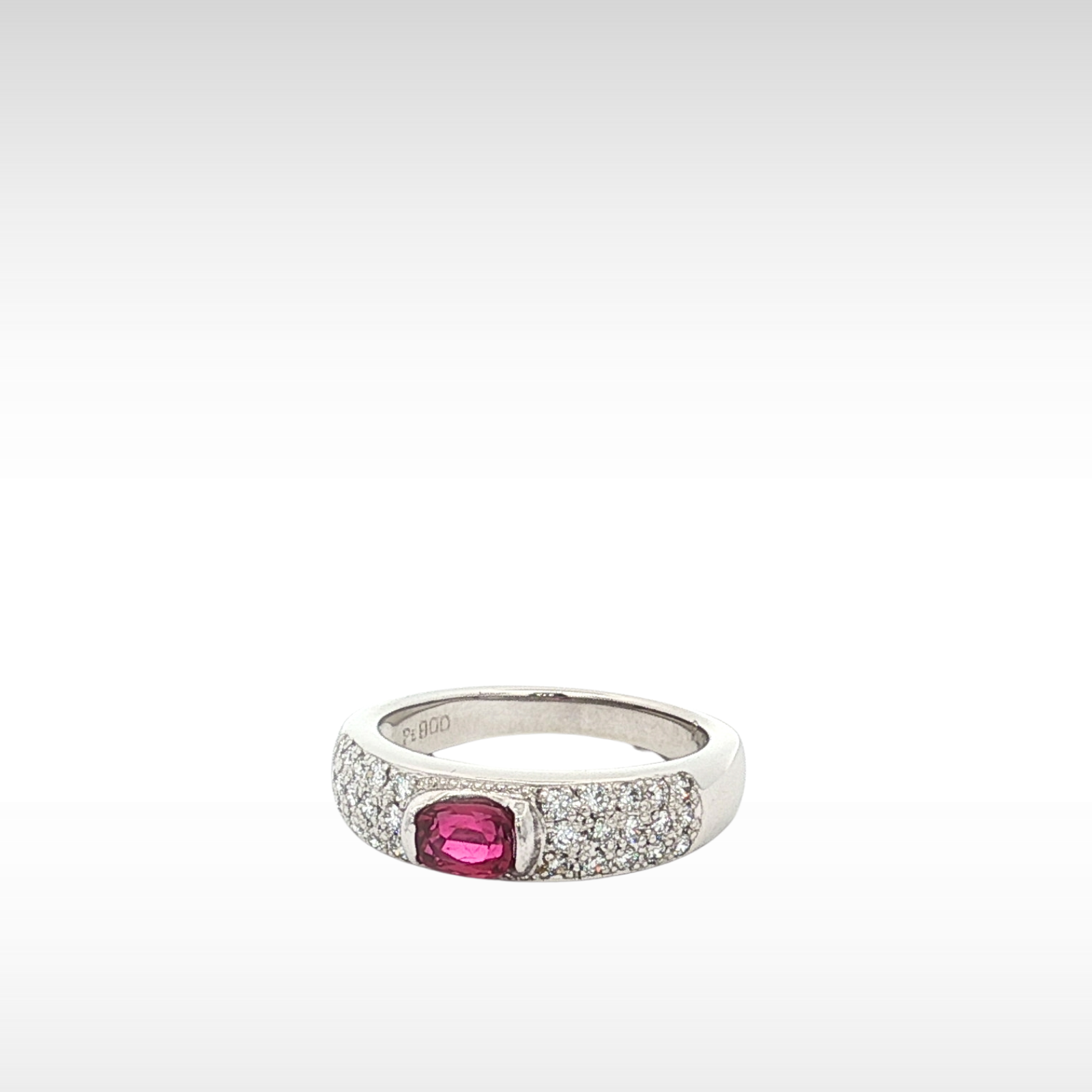 Ruby Diamond PT Ring 5