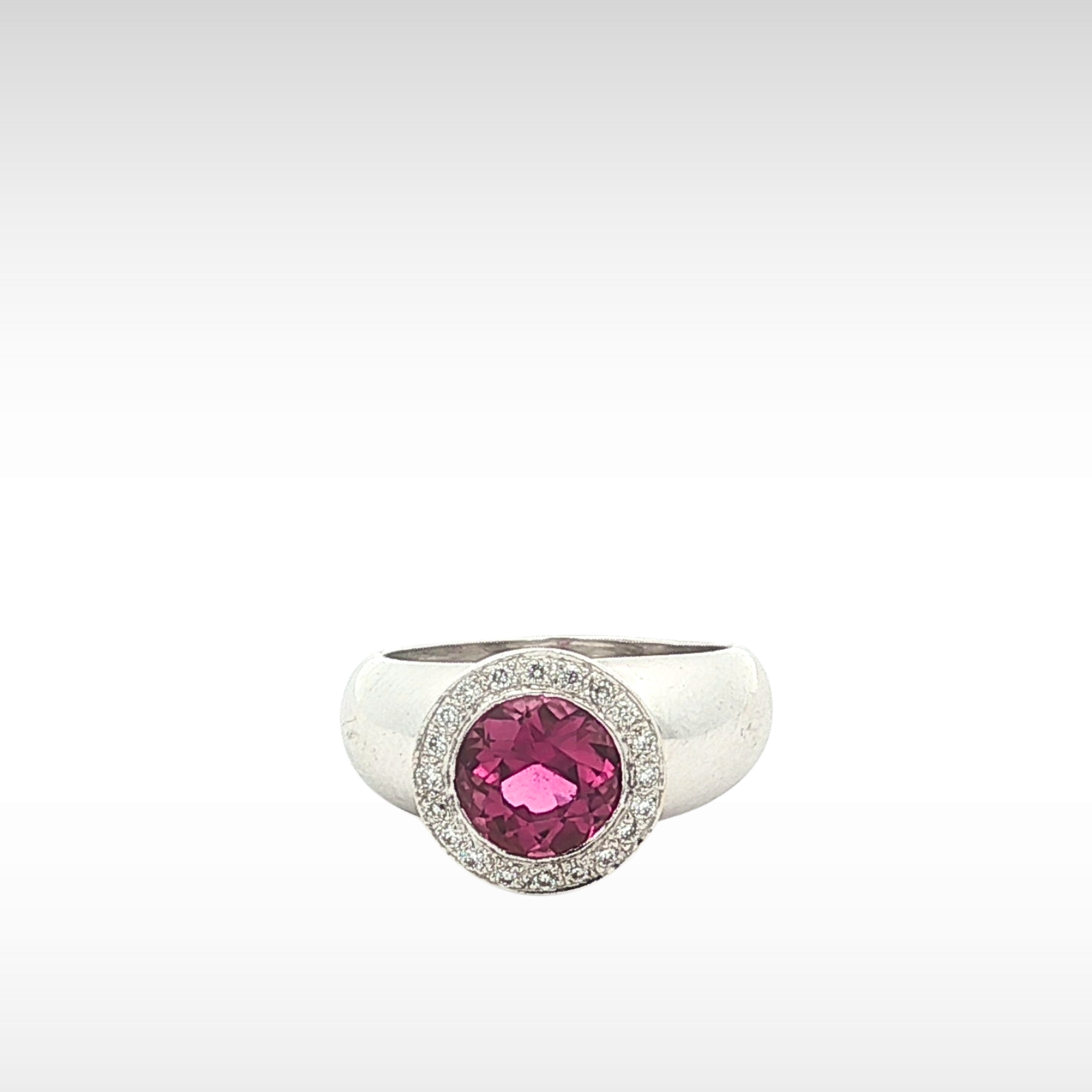 Tourmaline Diamond Ring Platinum 4.75
