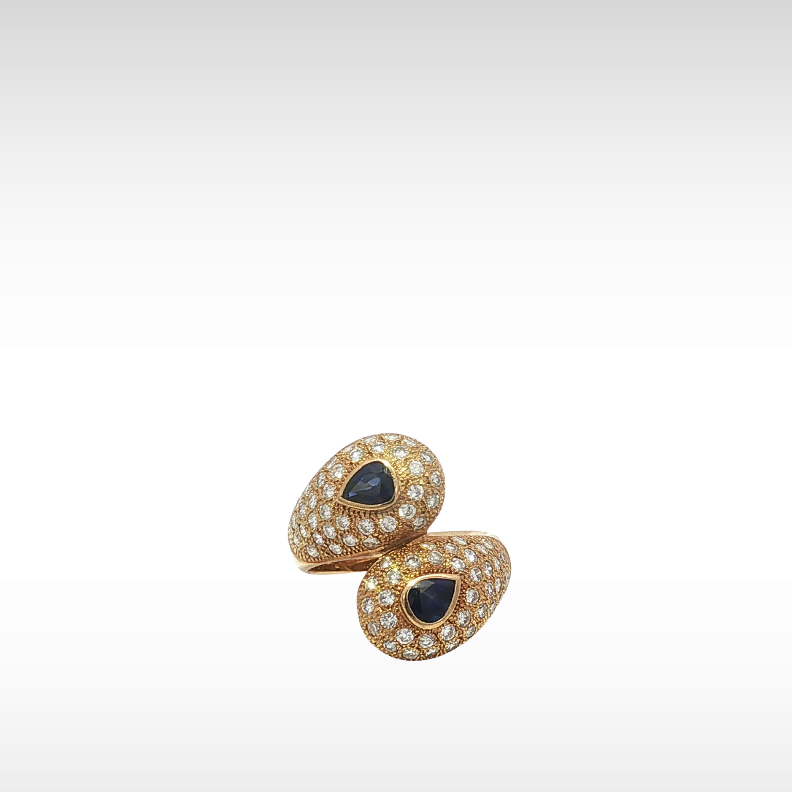 Sapphire Diamond Yellow Gold Ring 6