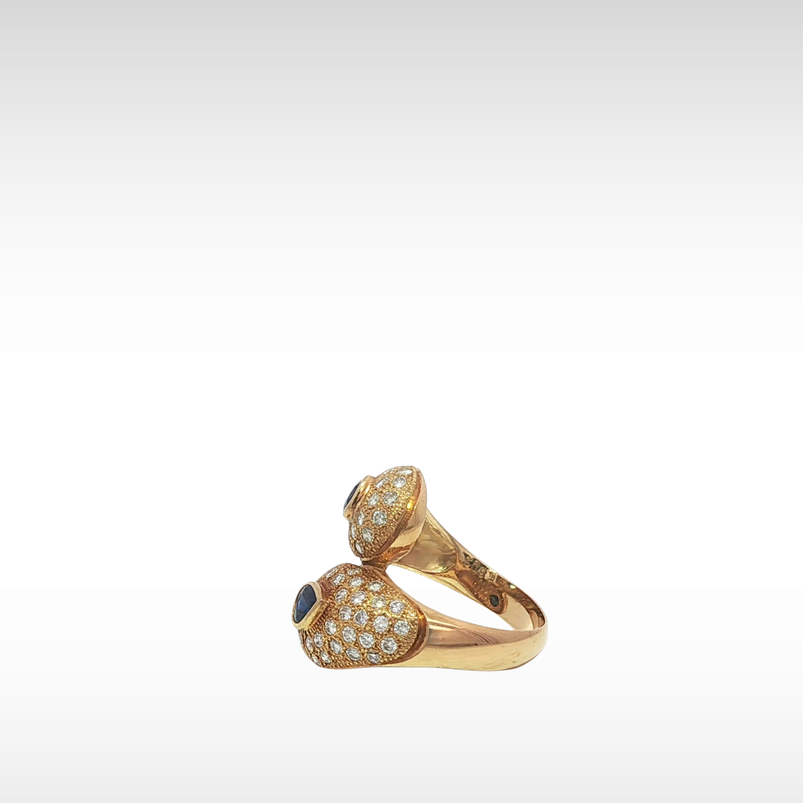 Sapphire Diamond Yellow Gold Ring 6