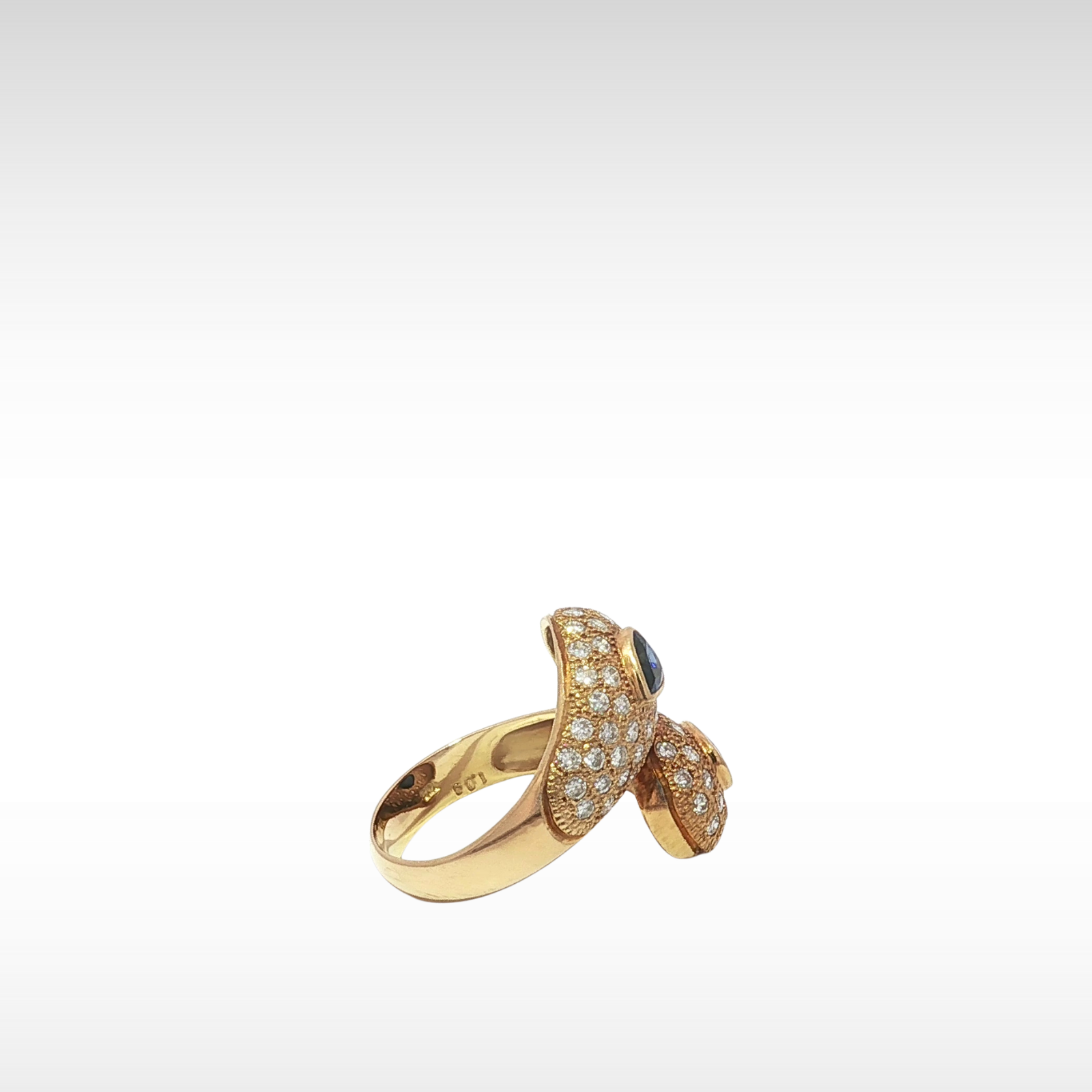 Sapphire Diamond Yellow Gold Ring 6