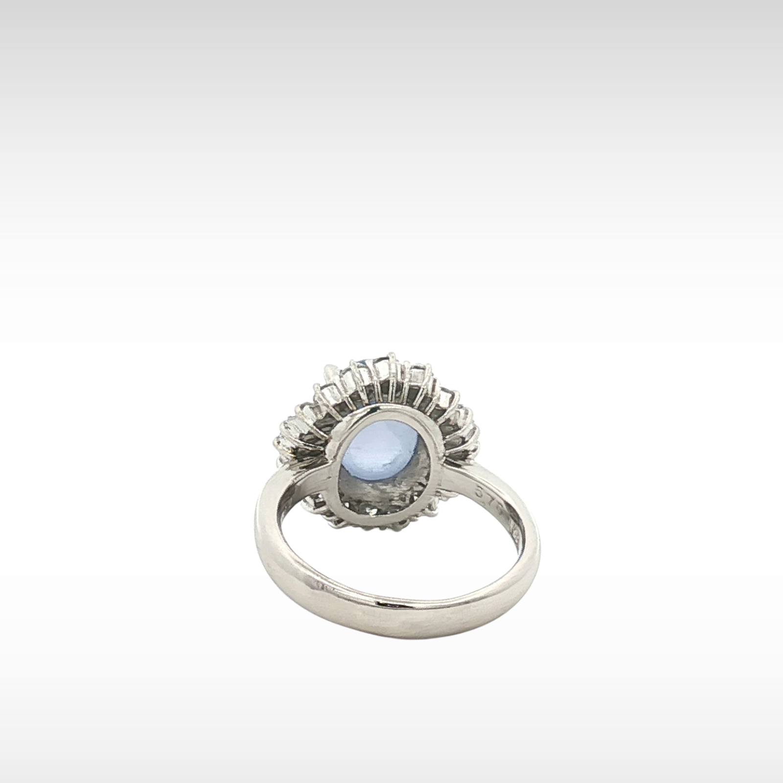 Star Sapphire Diamond PT Ring 7