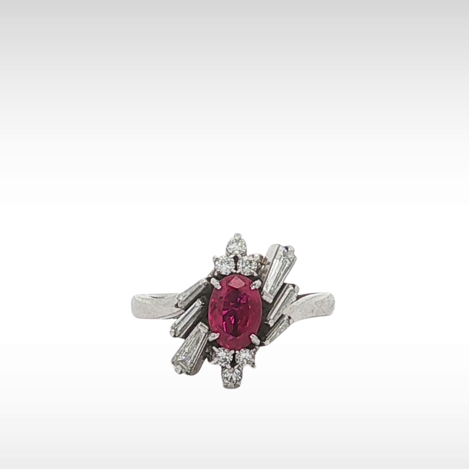 Ruby Diamond PT Ring 5.75