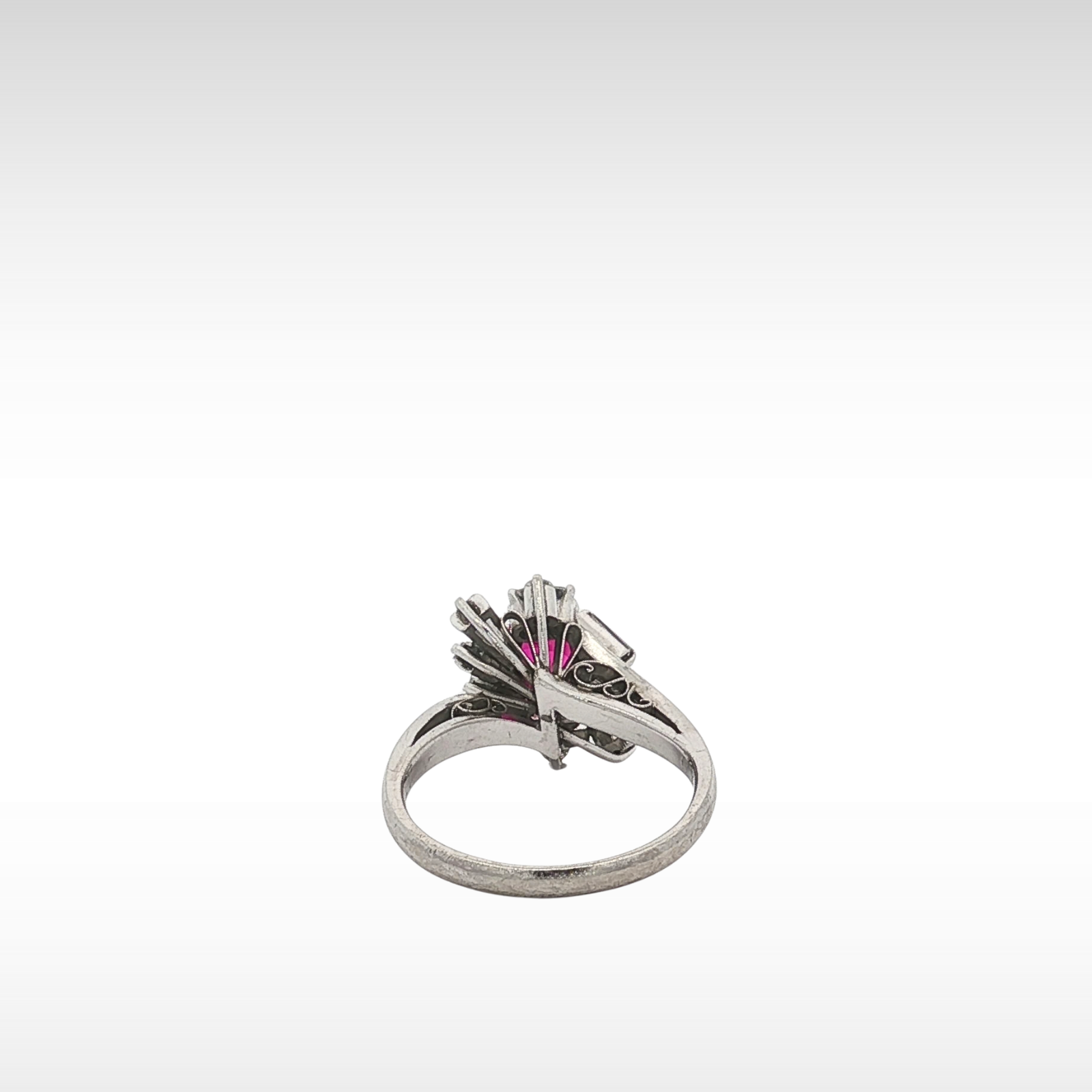 Ruby Diamond PT Ring 5.75