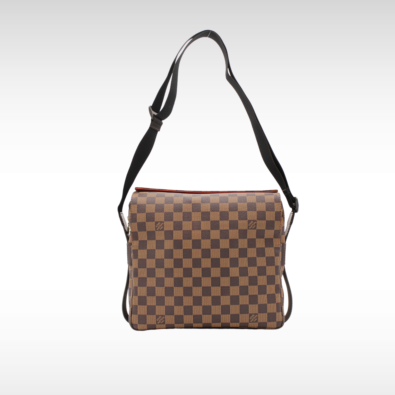 Naviglio Damier Coated Canvas Ebene Crossbody Bag