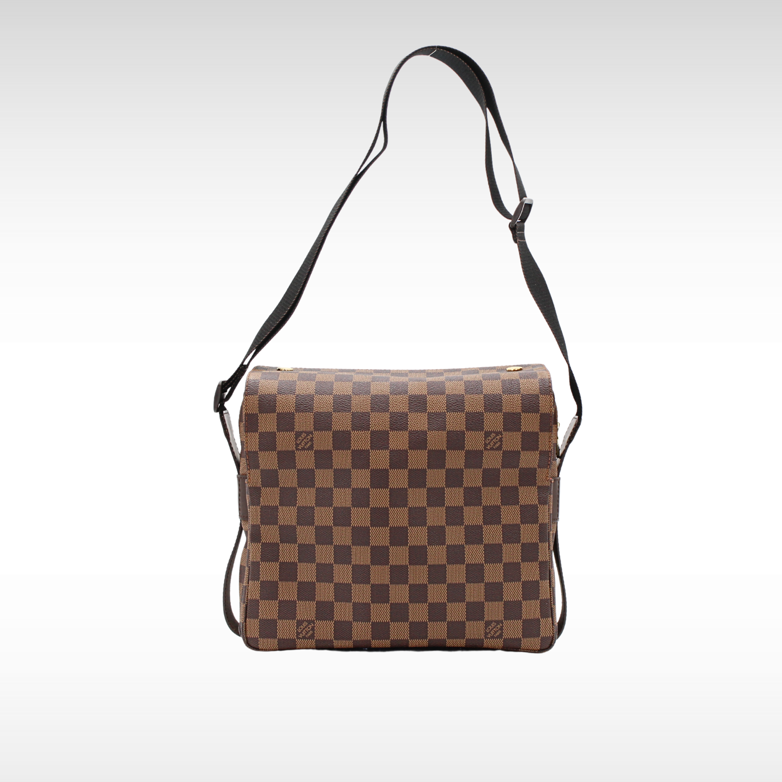 Naviglio Damier Coated Canvas Ebene Crossbody Bag