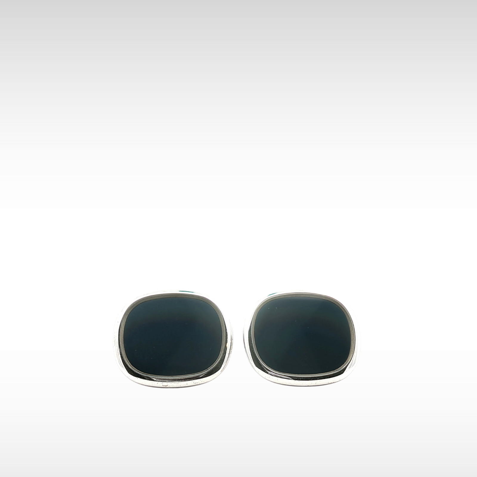 Ellipse Jumbo Cufflinks White Gold