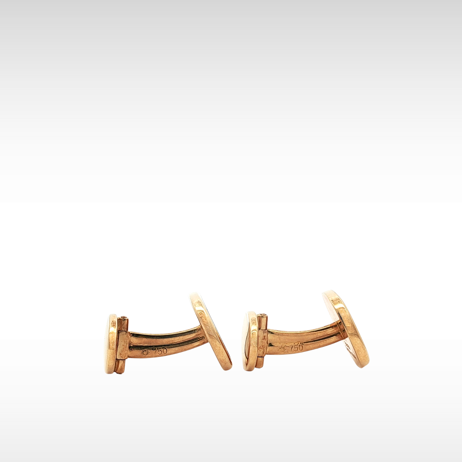 Ellipse Cufflinks & Tie Bar Yellow Gold