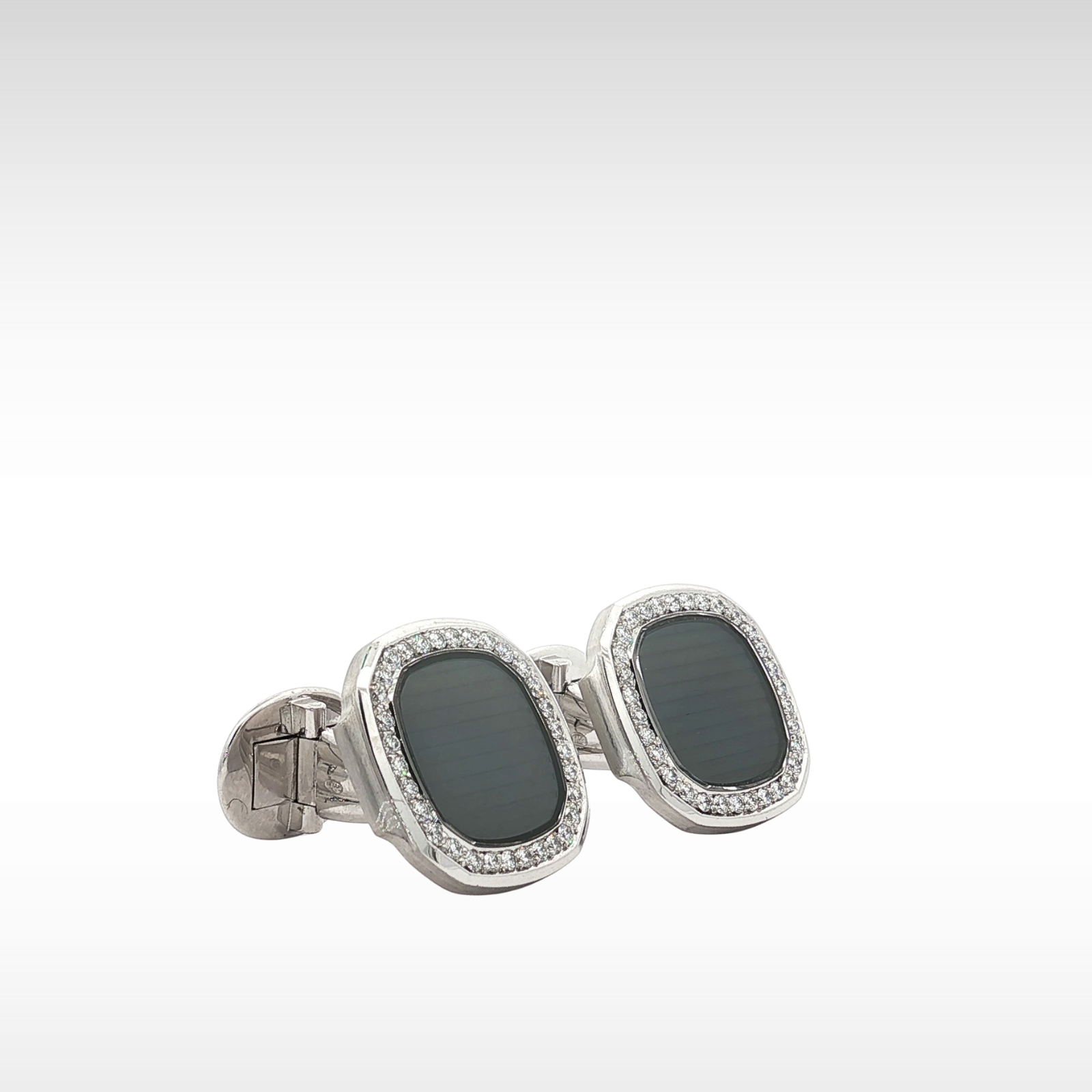Nautilas Jumbo Cufflinks 9038 White Gold