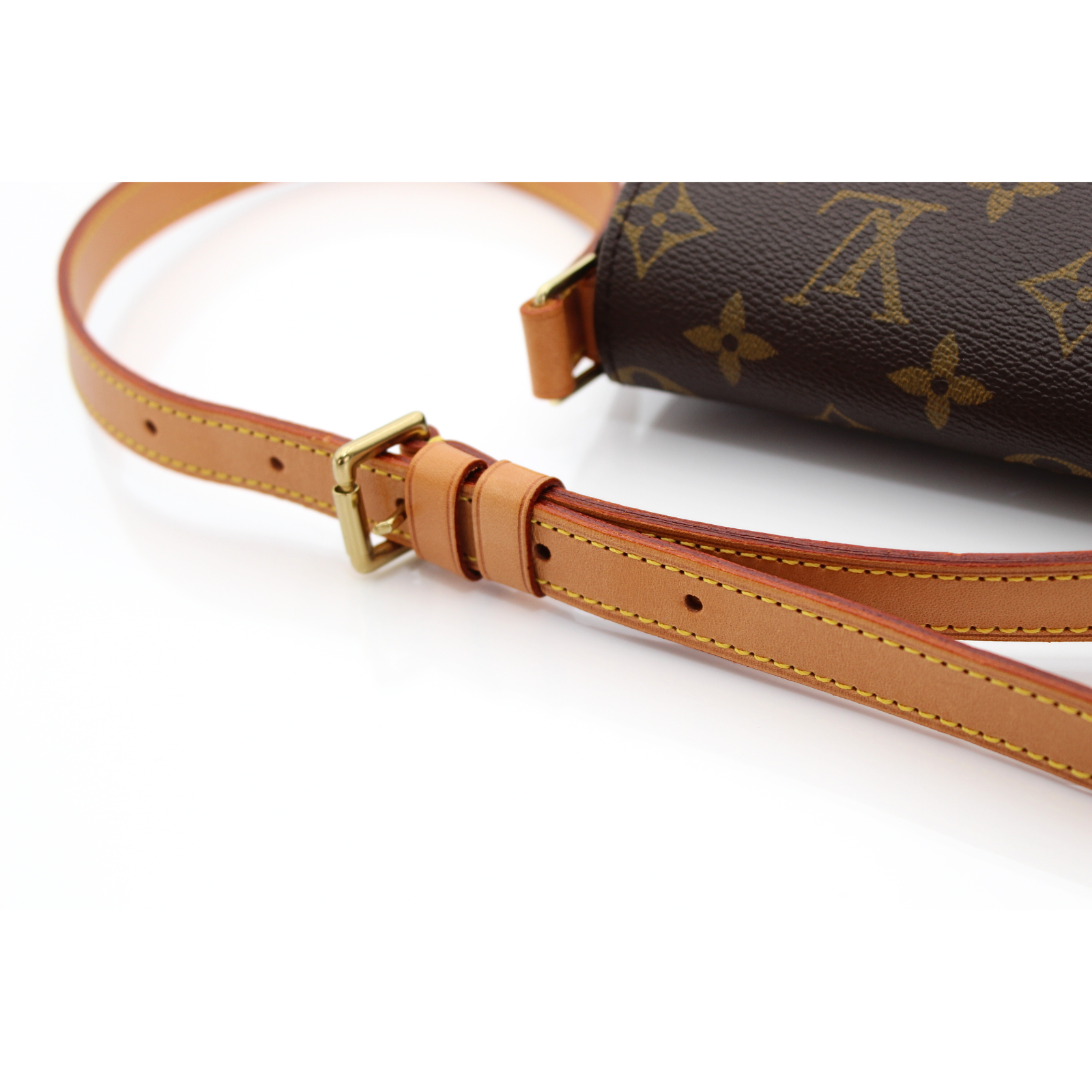 Musette Salsa Monogram Coated Canvas Marron Shoulder Bag