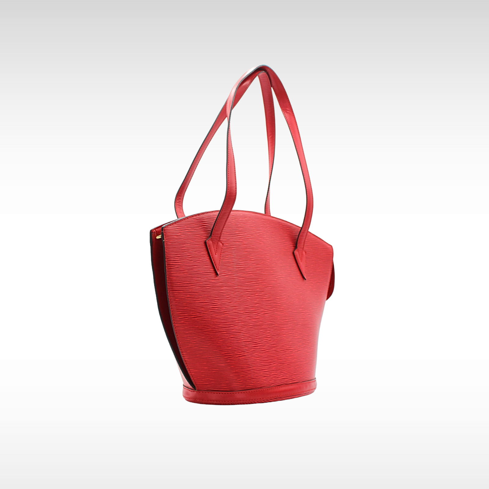 Saint Jacques Shopping Calf Red Shoulder Bag
