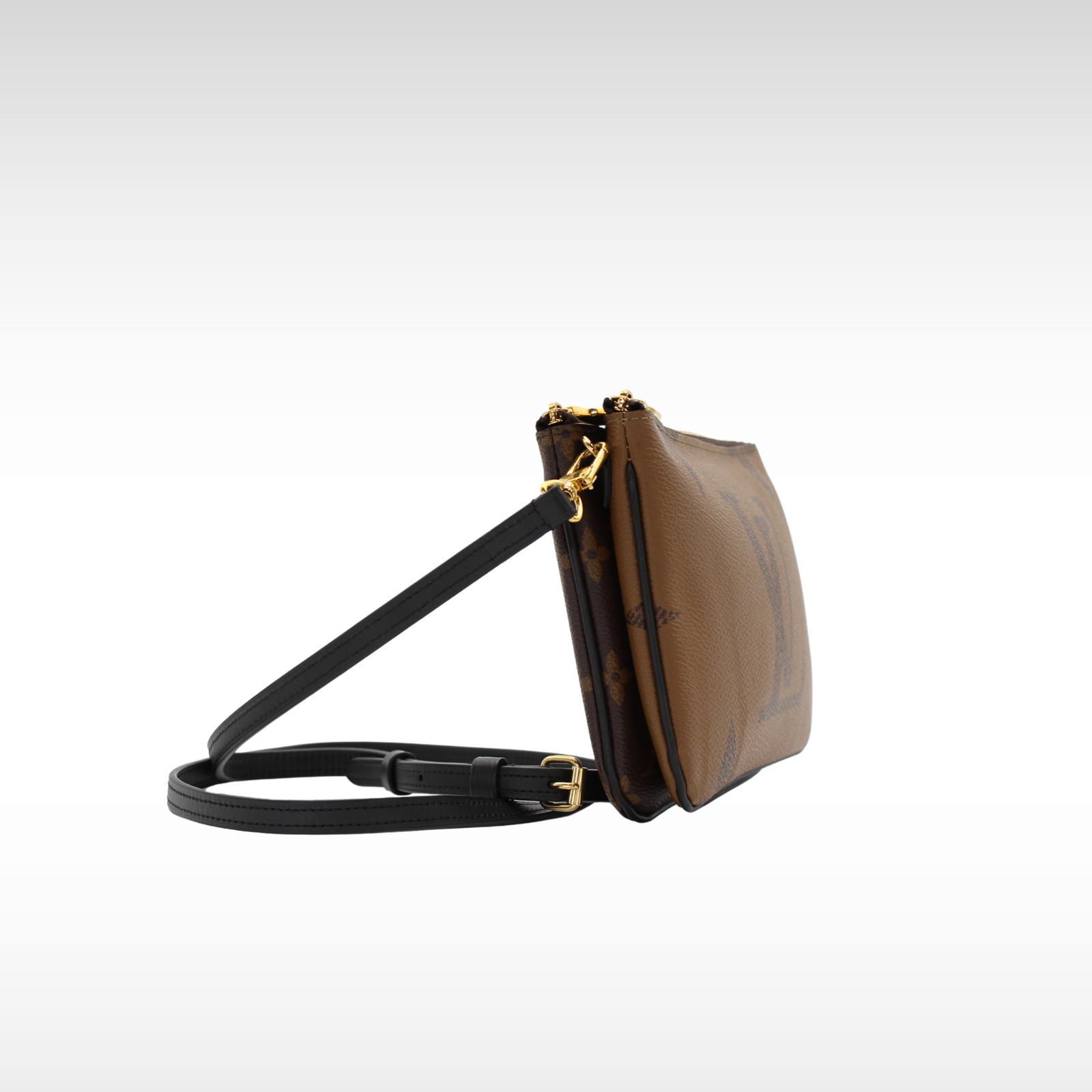 Pochette Double Zip Monogram Giant Crossbody Bag